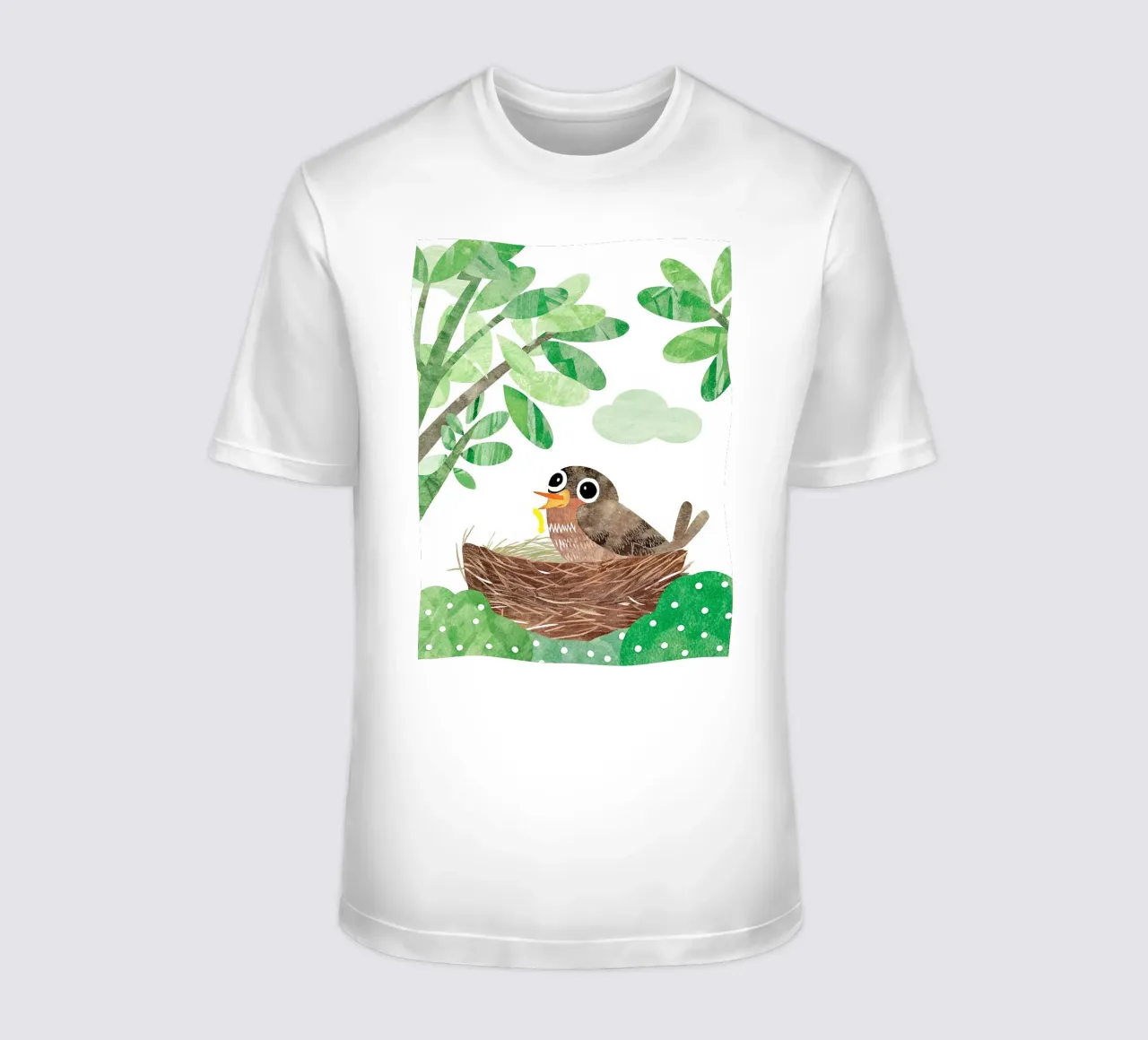 Vogelmutter in ihrem Nest T-Shirt von BABY ART PRINTS
