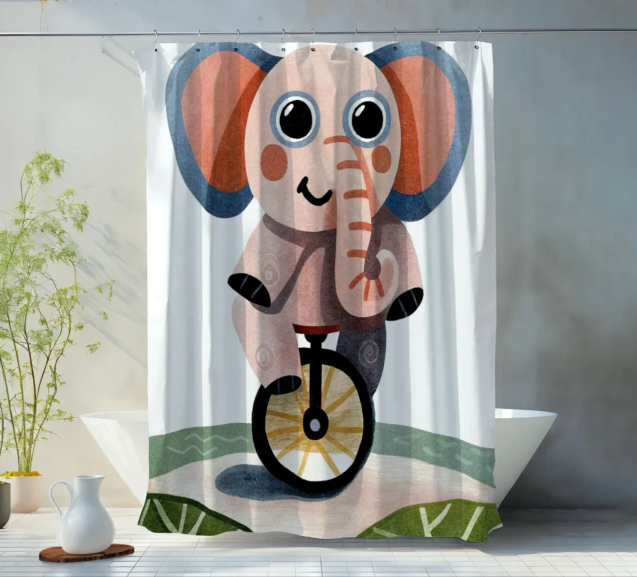 eleganter Elefant Duschvorhang von 🐹 BABY ART PRINTS