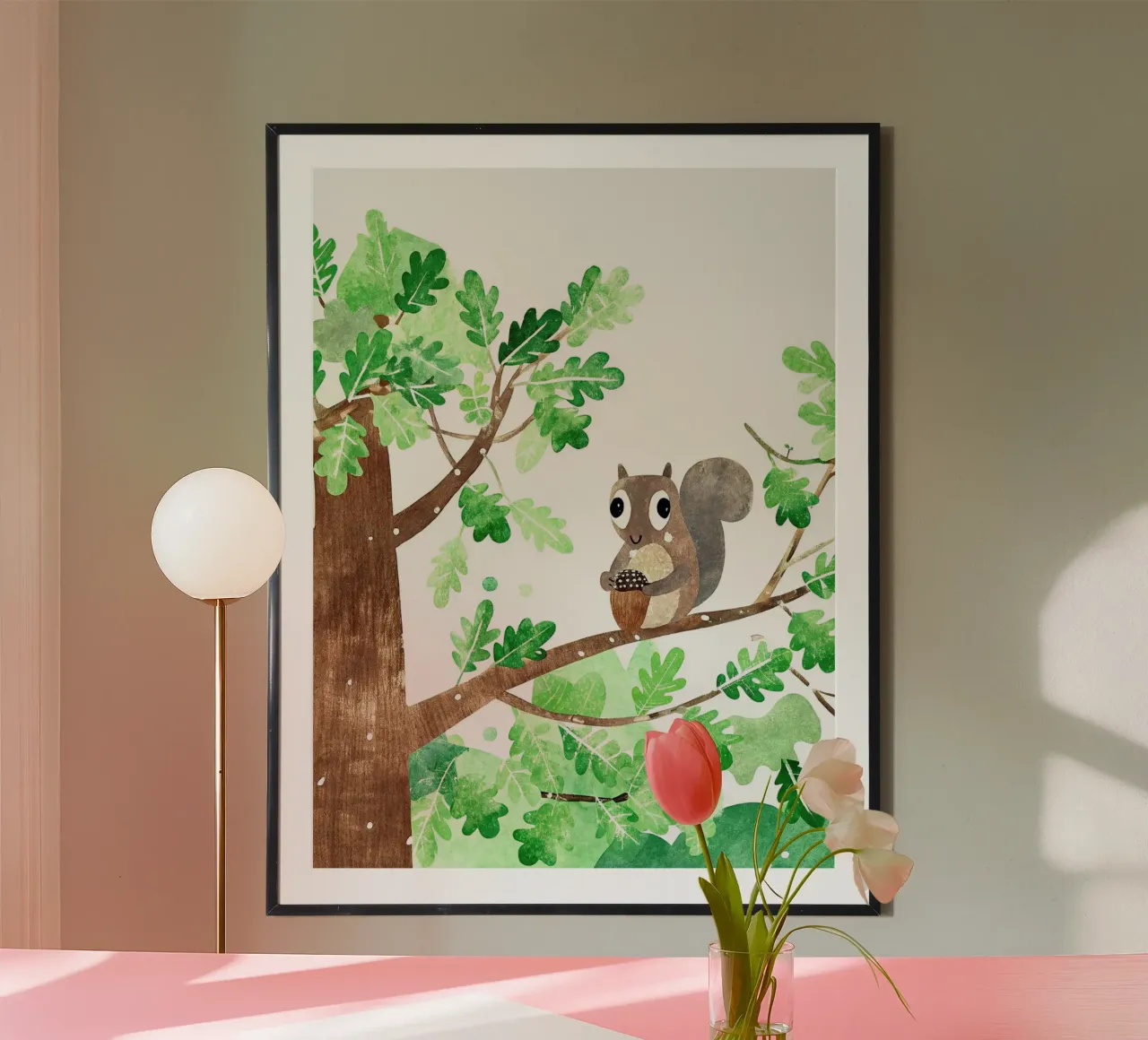 Uno scoiattolo molto intelligente poster con telaio in alluminio da 🐹 BABY ART PRINTS