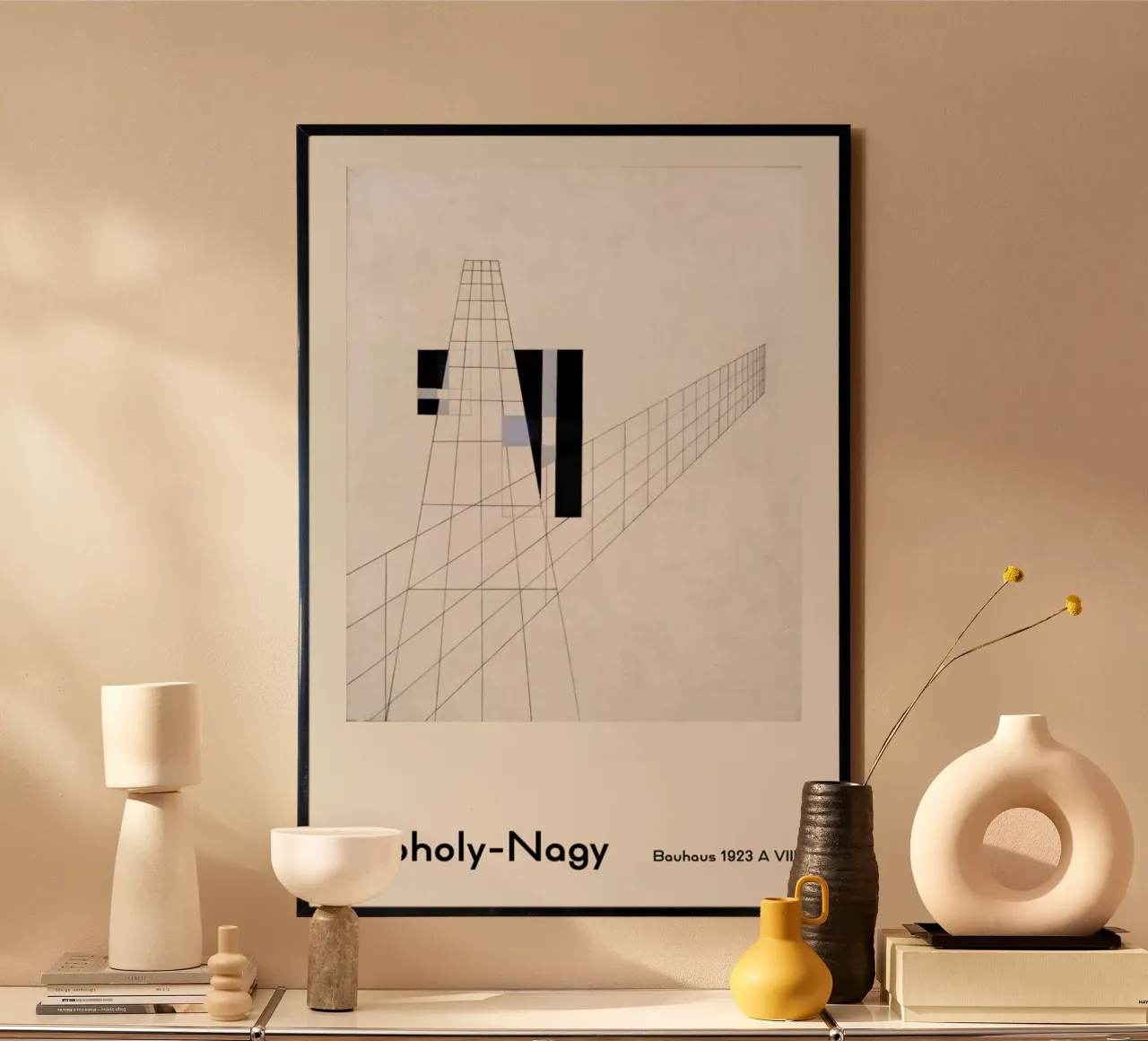 László Moholy-Nagy - A VIII poster con telaio in alluminio da ARTOTHEK