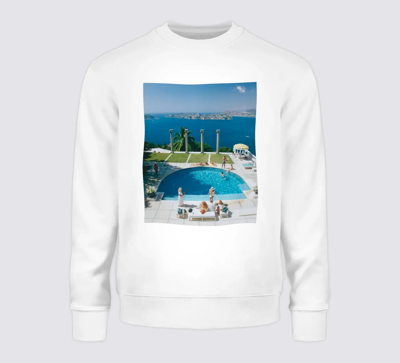 La piscine de la Villa Nirvana, Acapulco, Mexique. Vieille ville d'Acapulco sweat de Popo Photograph