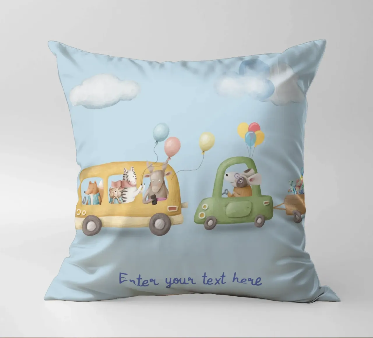 Ruote e baffi cuscino da Doodle Dreams Art