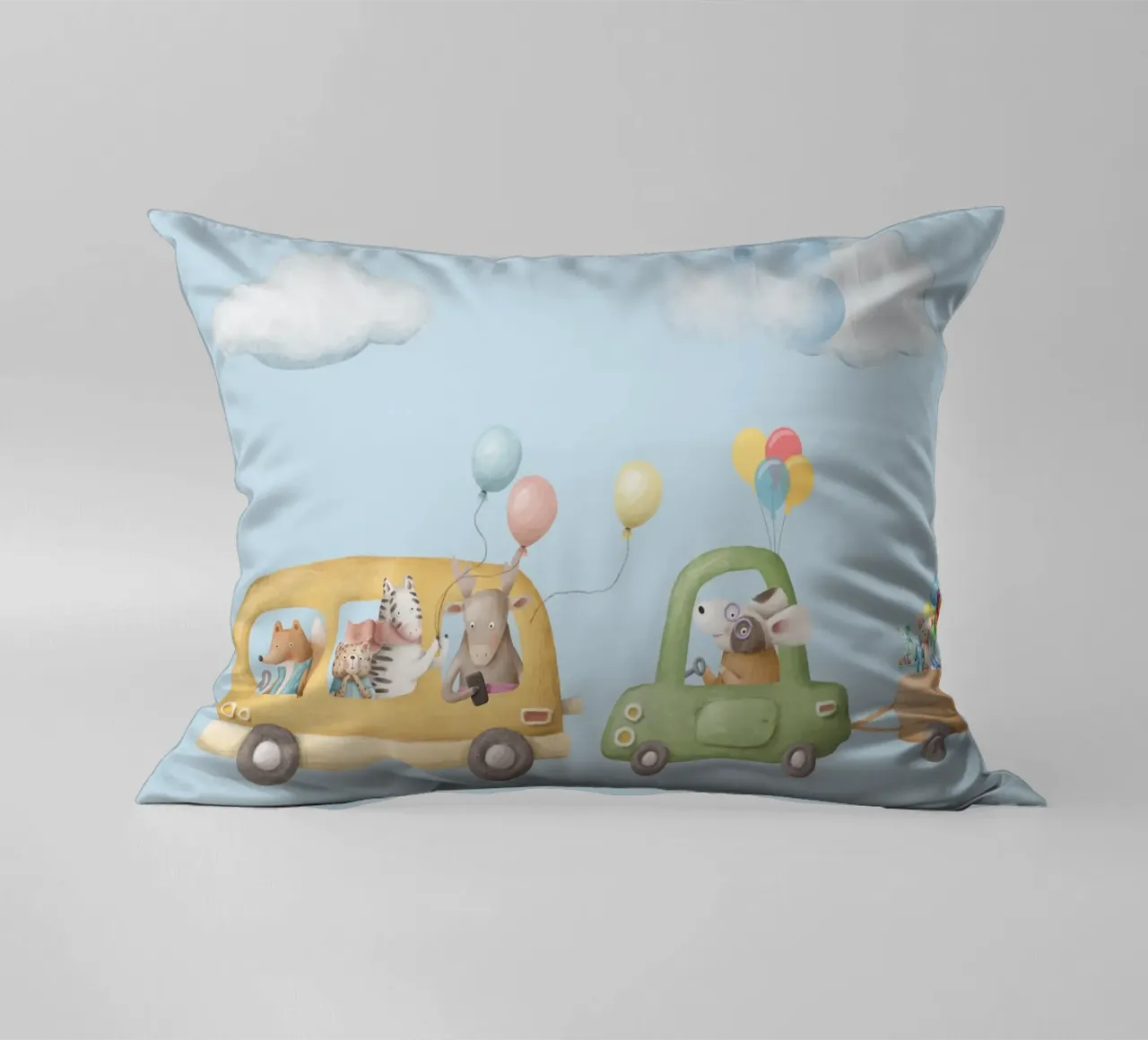 Ruote e baffi cuscino da Doodle Dreams Art