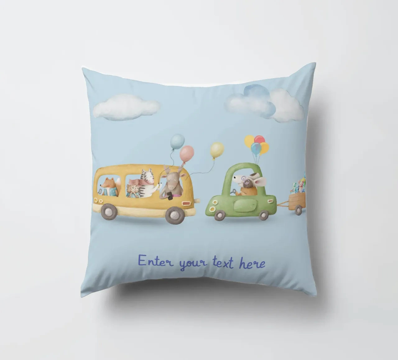 Ruote e baffi cuscino da Doodle Dreams Art