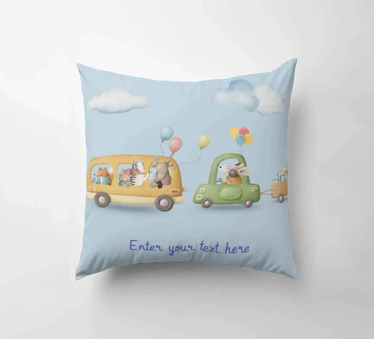 Ruote e baffi cuscino da Doodle Dreams Art