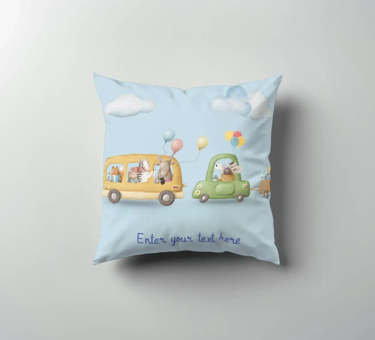 Ruote e baffi cuscino da Doodle Dreams Art