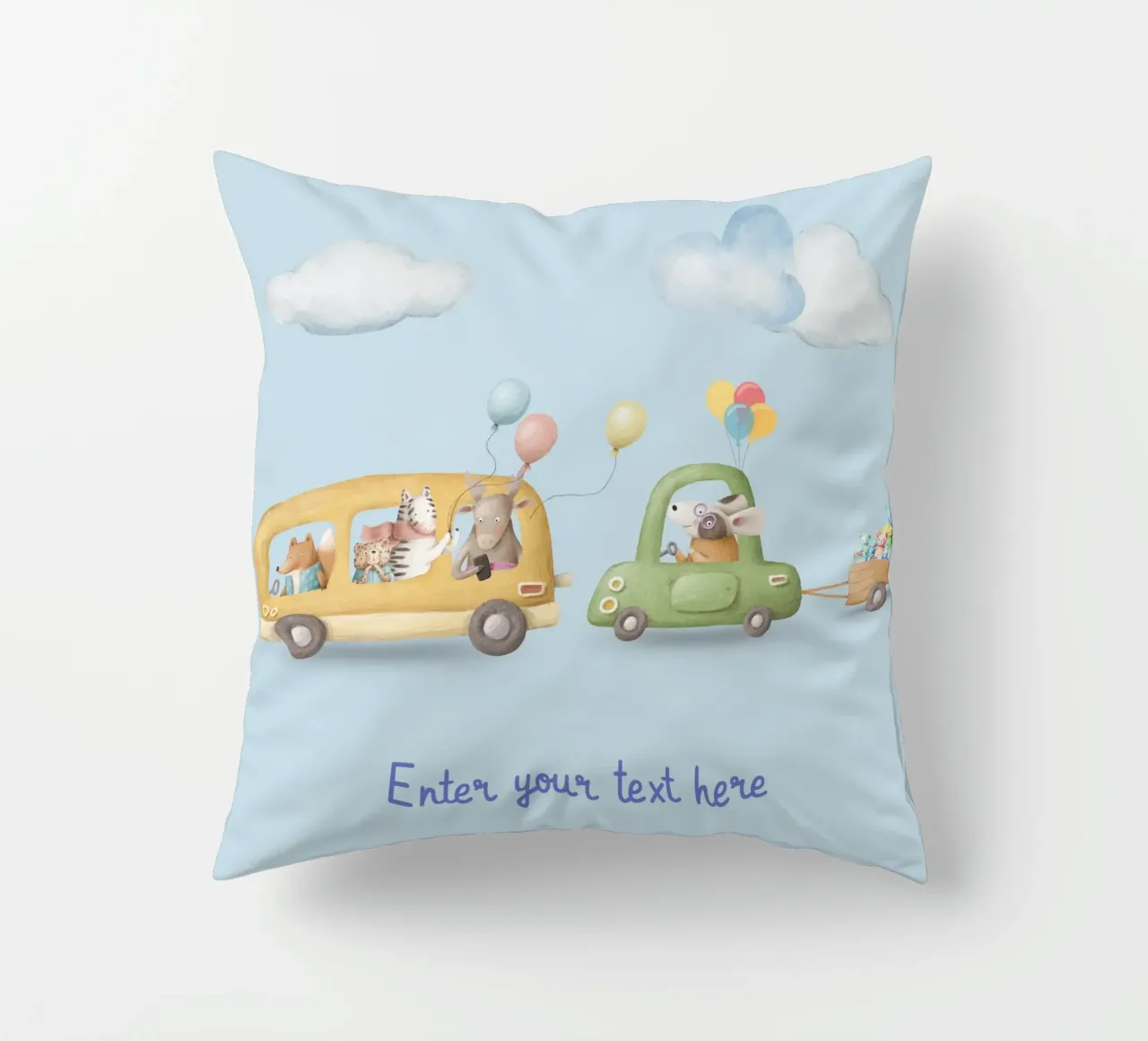 Ruote e baffi cuscino da Doodle Dreams Art