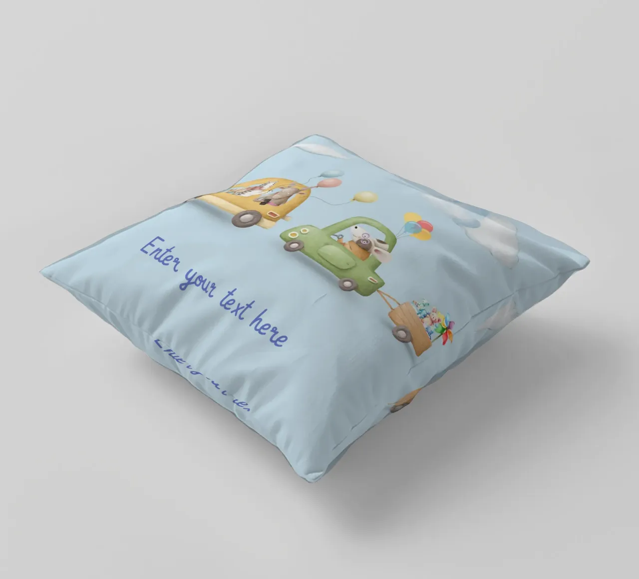 Ruote e baffi cuscino da Doodle Dreams Art