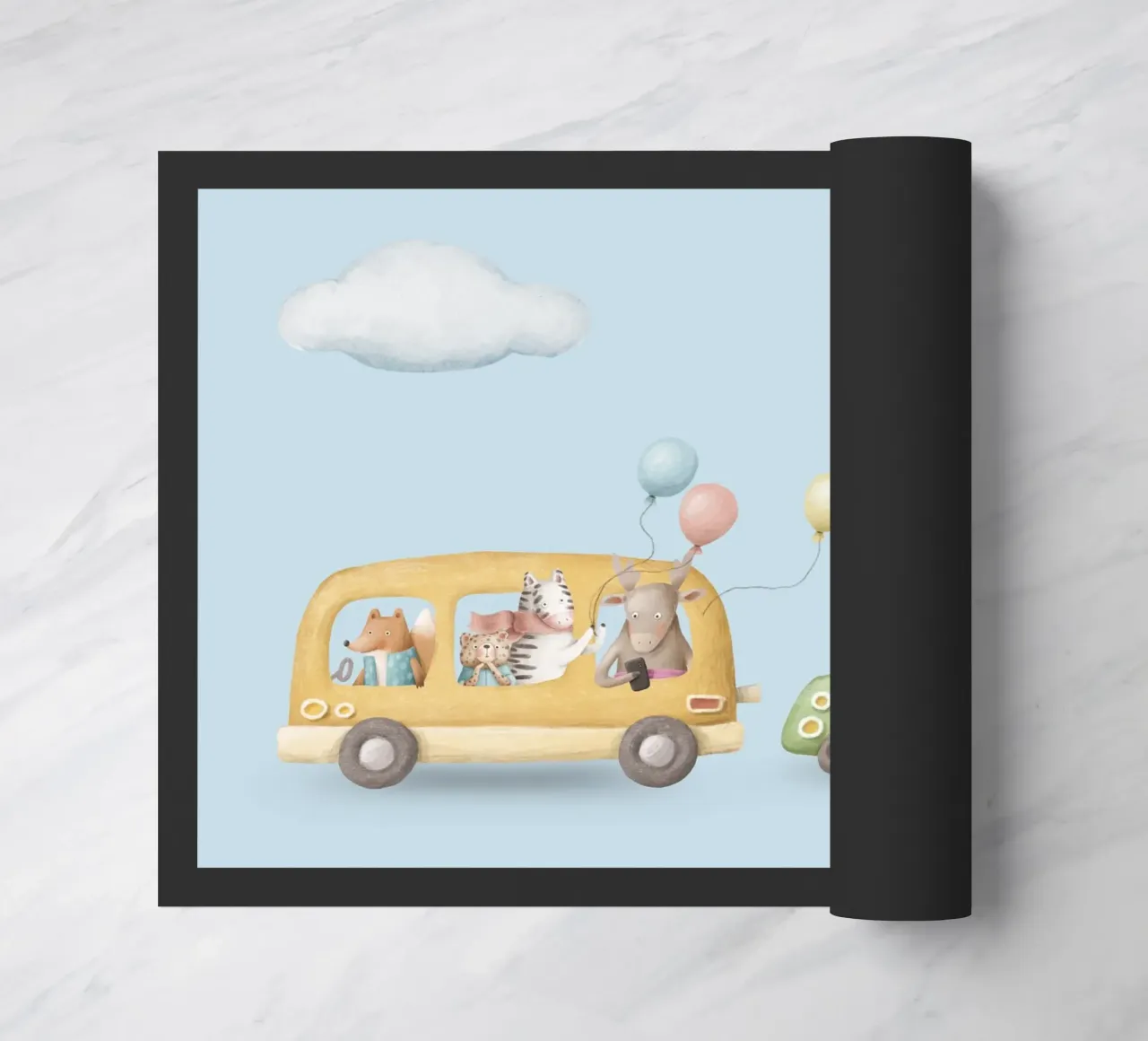 Ruote e baffi zerbino da Doodle Dreams Art