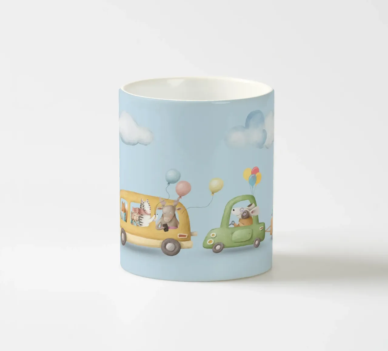 Ruote e baffi tazza in ceramica da Doodle Dreams Art