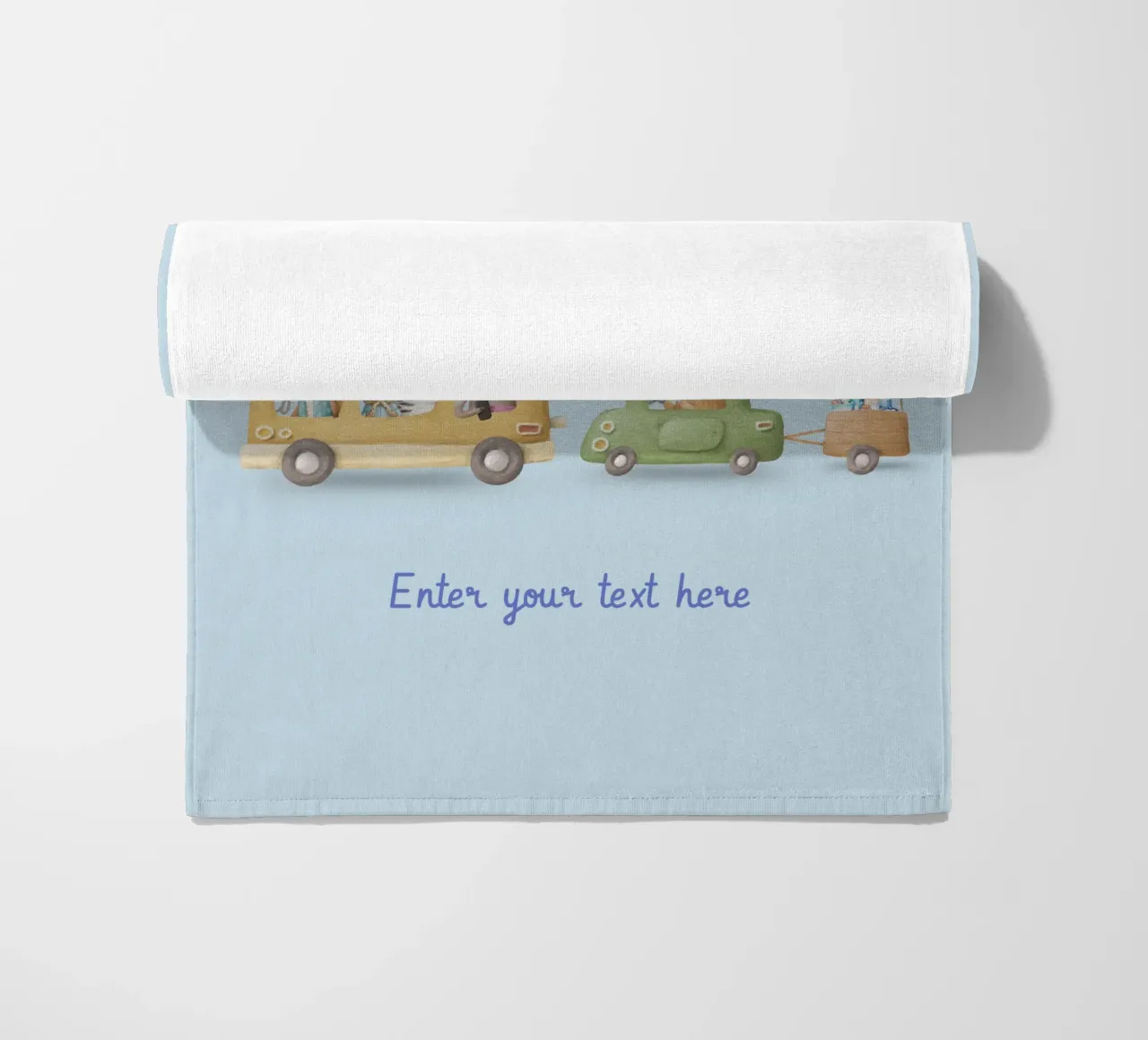 Ruote e baffi telo mare da Doodle Dreams Art