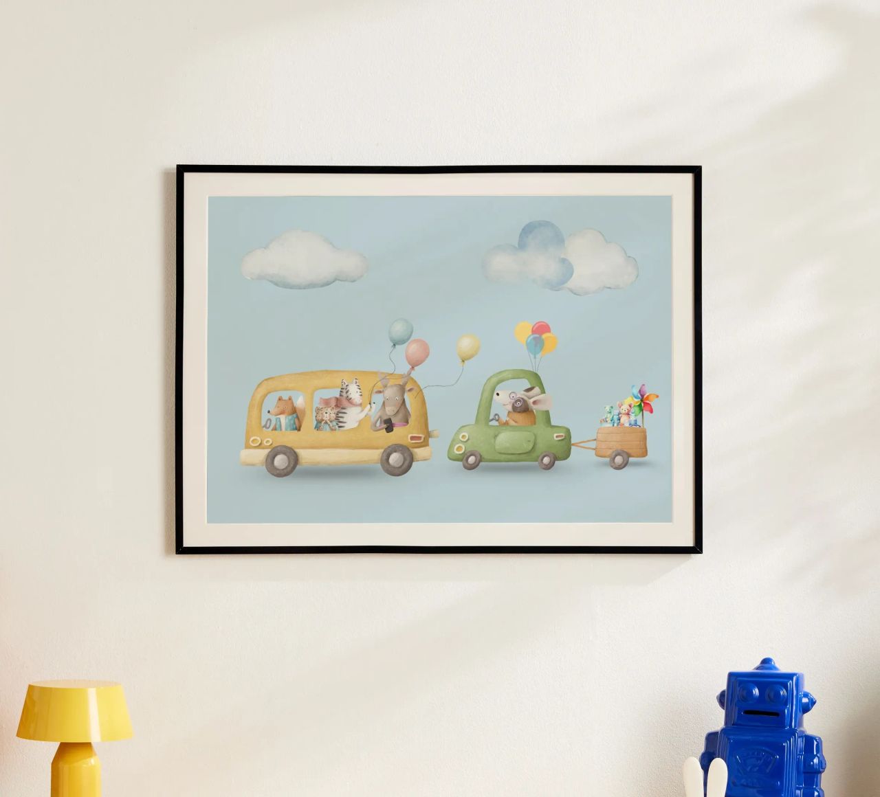 Ruote e baffi poster da Doodle Dreams Art