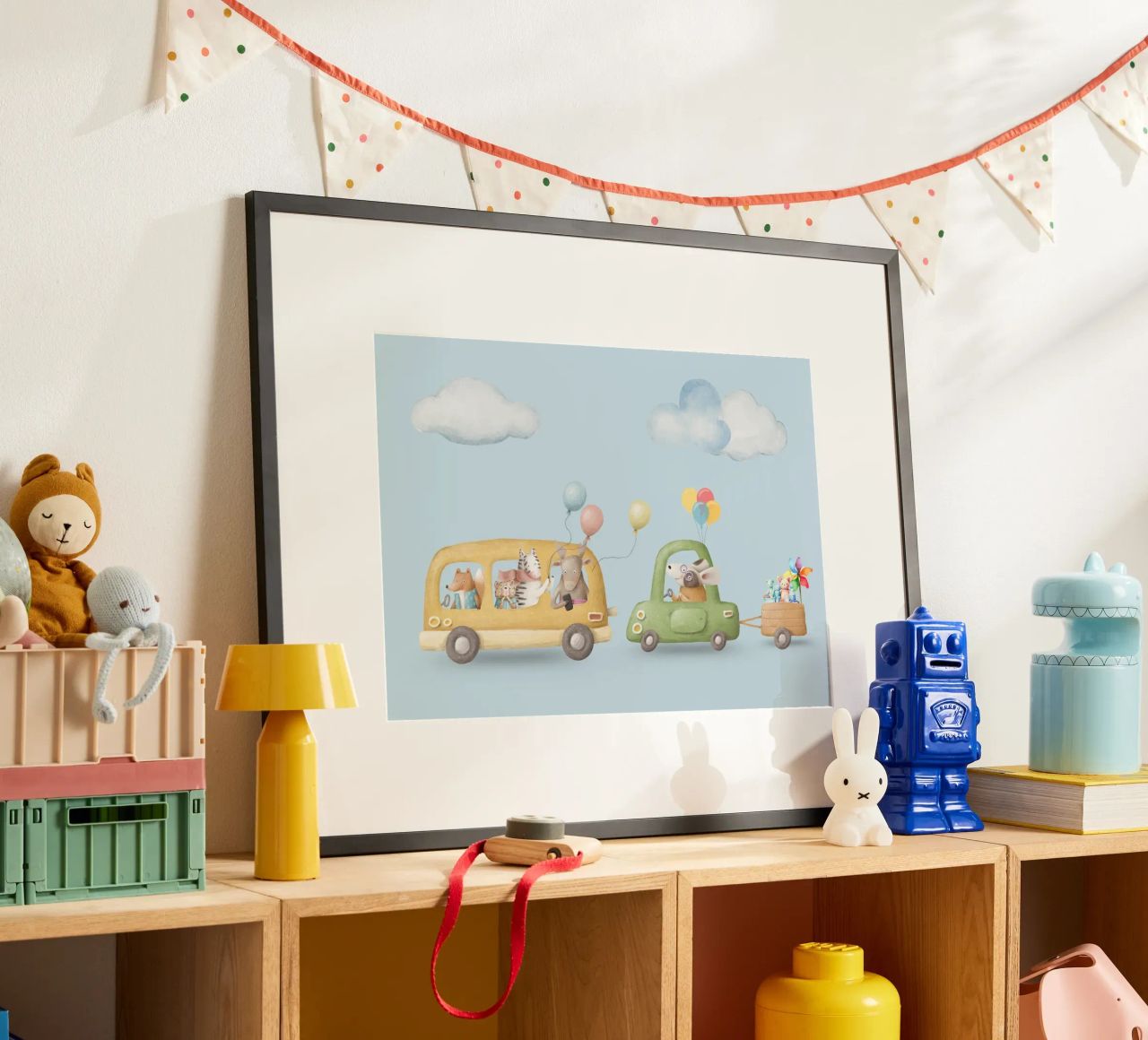 Ruote e baffi poster da Doodle Dreams Art