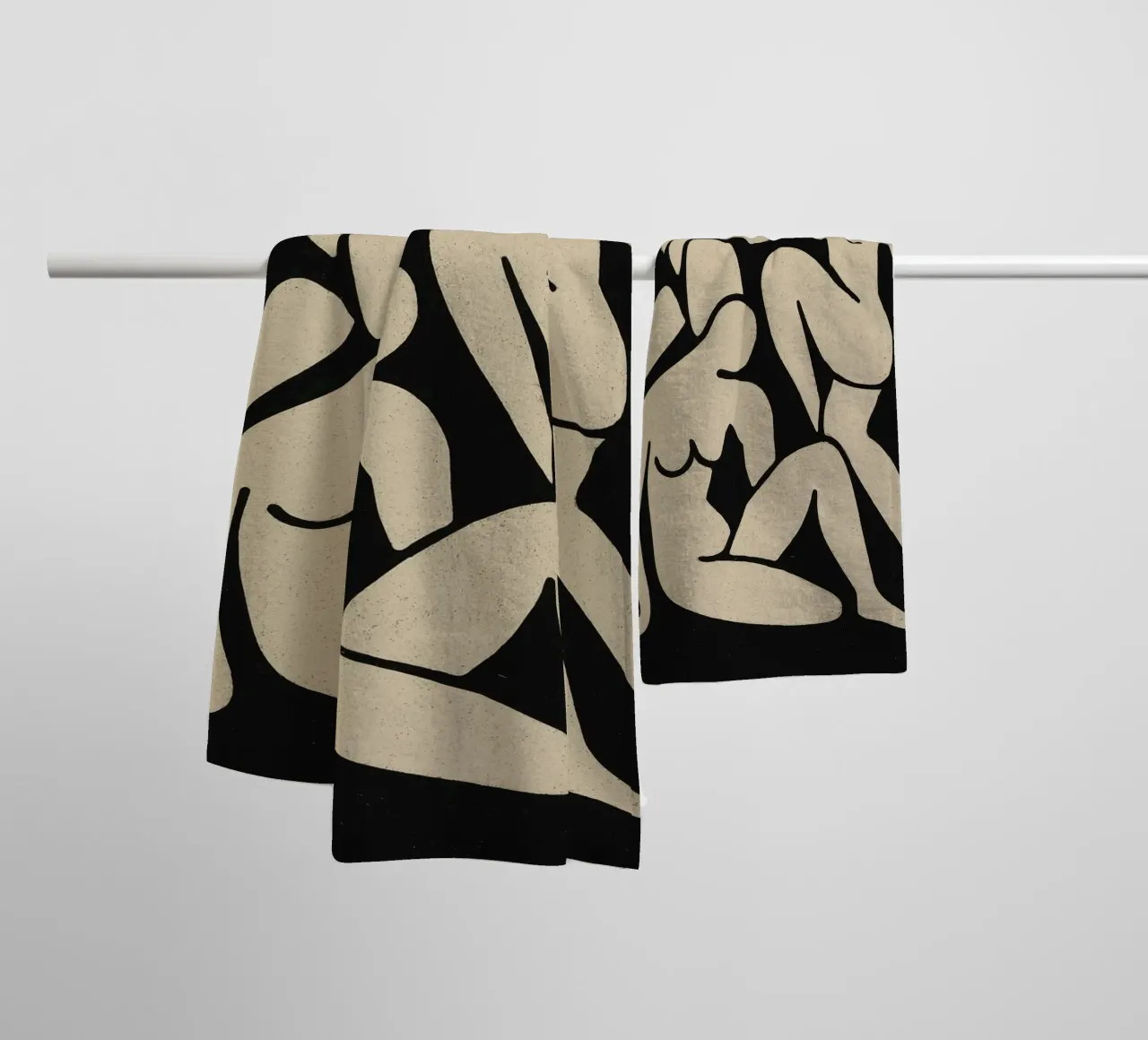 Shape Poem (dark Background) asciugamano da bagno da treechild
