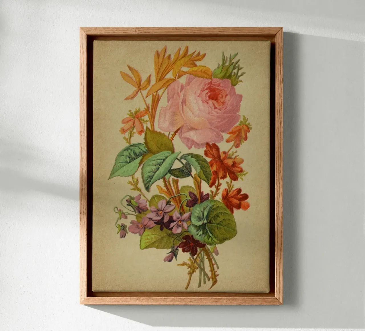 Bouquet no. 1 tela con Cornice a cassetta da vintagebotanics
