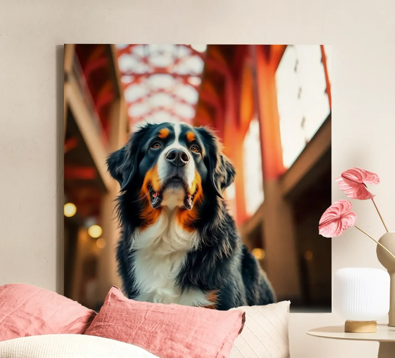Bellissimo cane da montagna bernese #12 tela con Cornice a cassetta da Yumis.Beargang.and.Me