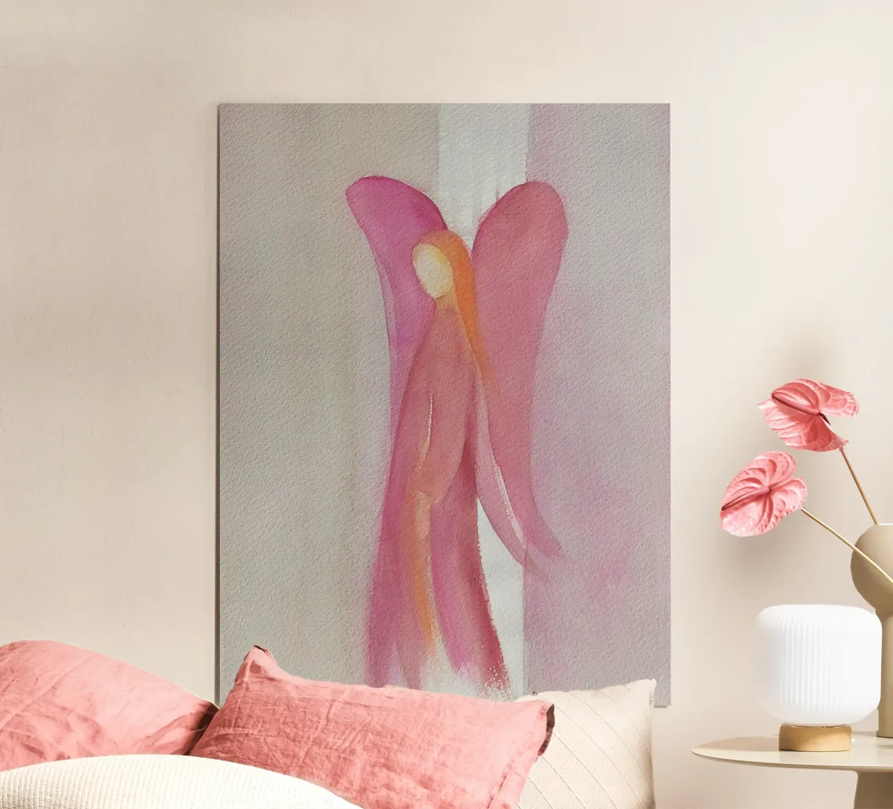 Engel der Wärme poster con telaio in alluminio da Engelbilder