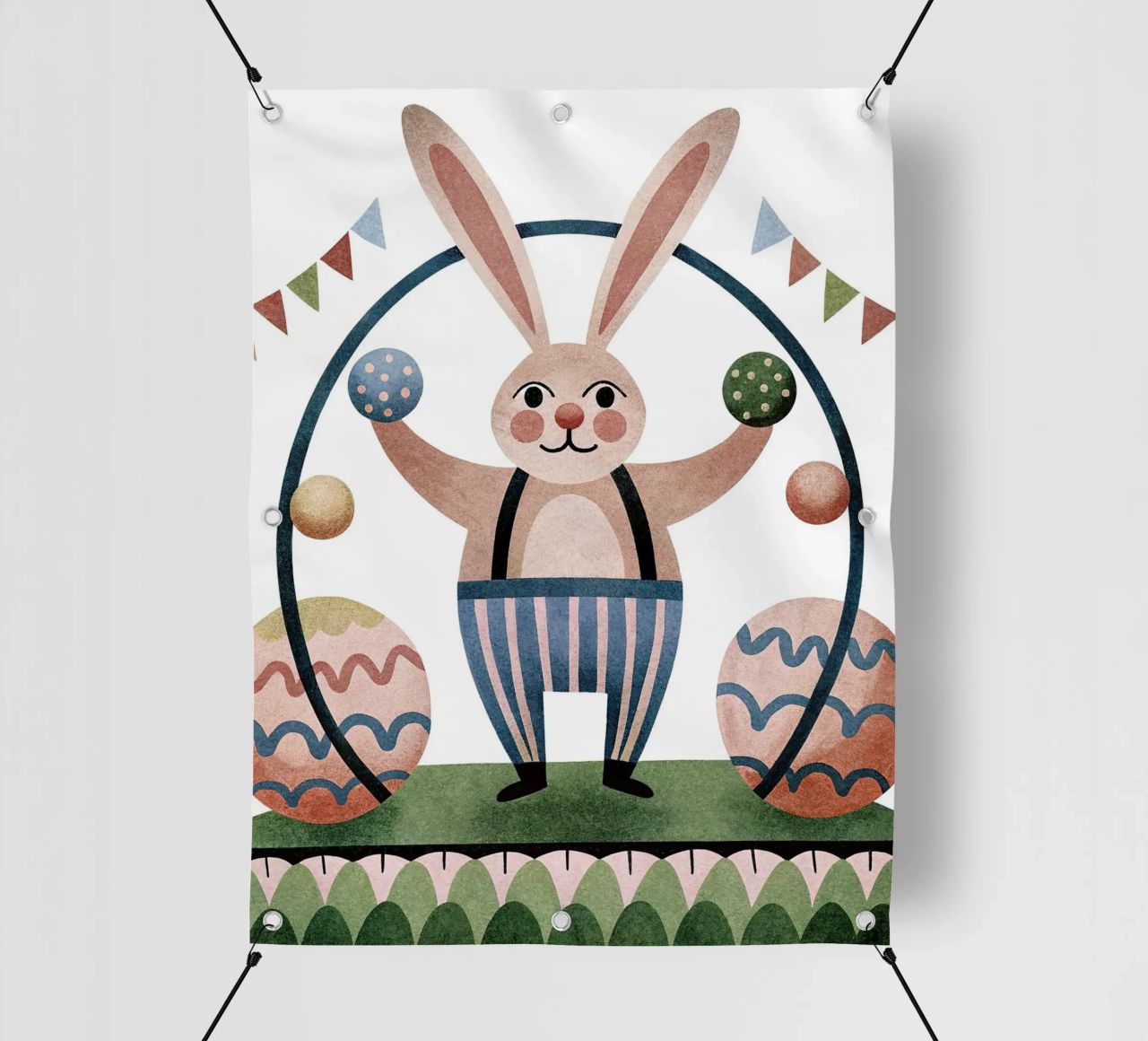 Le lapin jongleur bâche pvc de BABY ART PRINTS