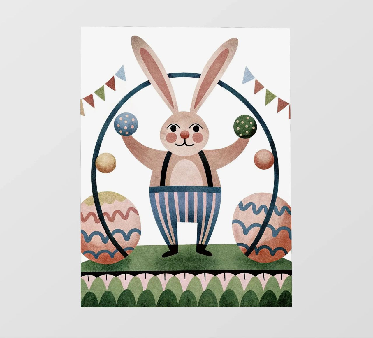 Le lapin jongleur bâche pvc de BABY ART PRINTS