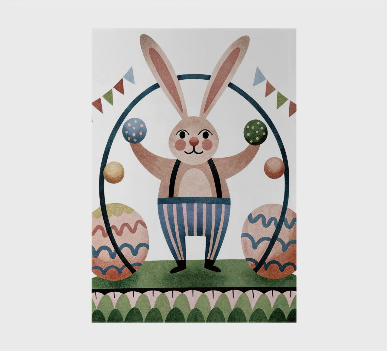 The juggling rabbit notebook by BABY ART PRINTS