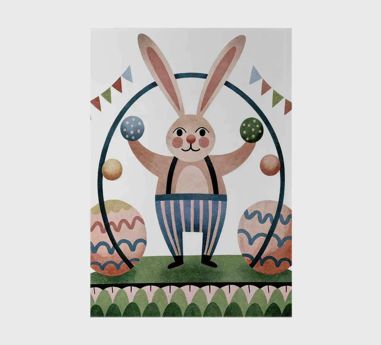 Das jonglierende Kaninchen Notizbuch von BABY ART PRINTS