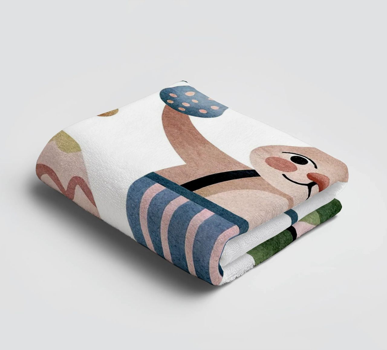 The juggling rabbit towel by BABY ART PRINTS