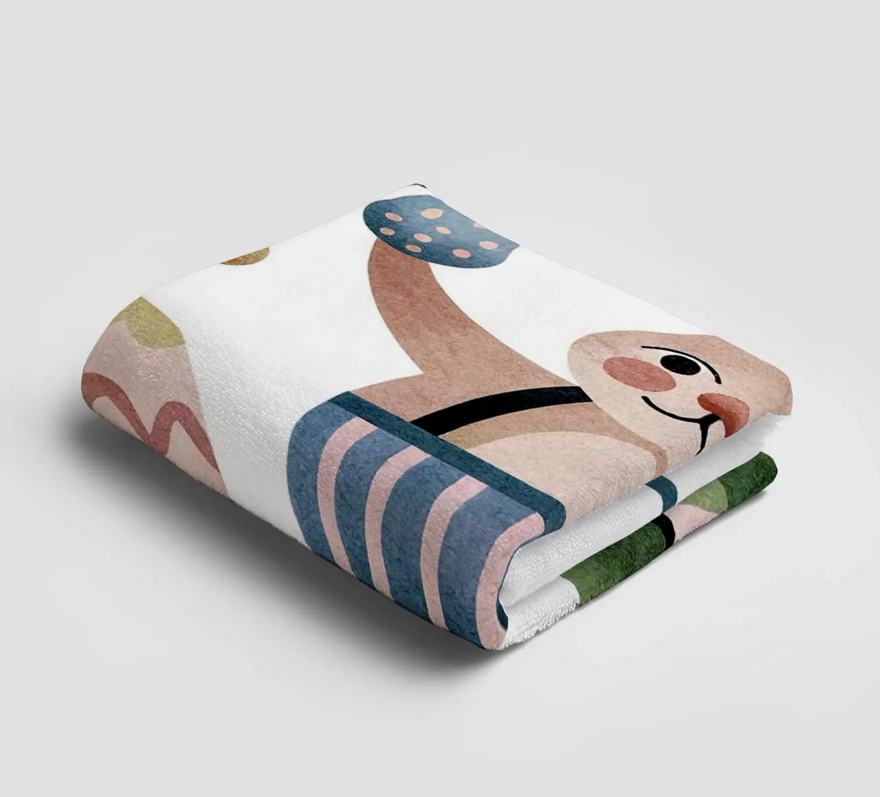 Le lapin jongleur serviette de bain de BABY ART PRINTS