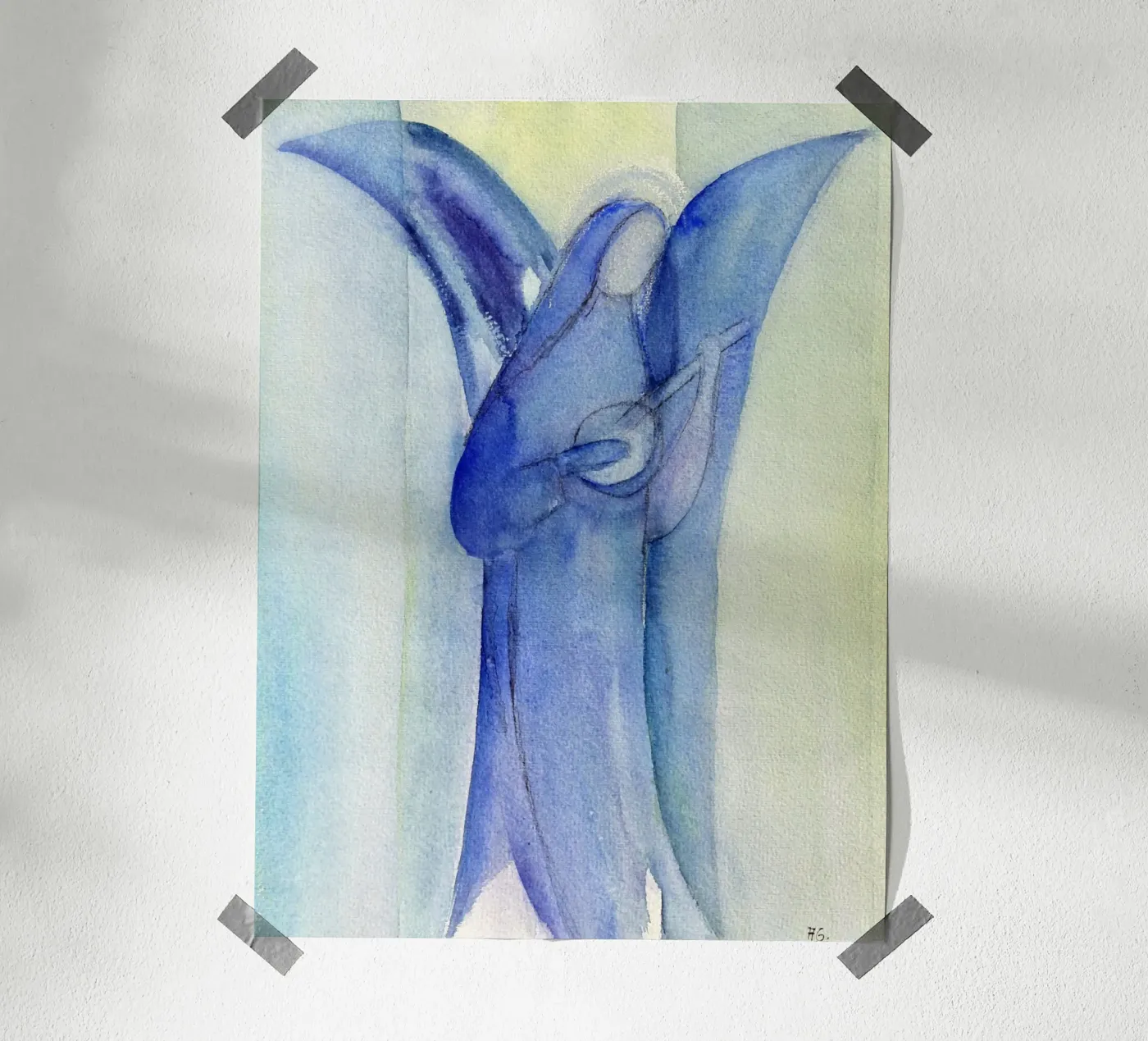 Engel mit Laute poster da Engelbilder