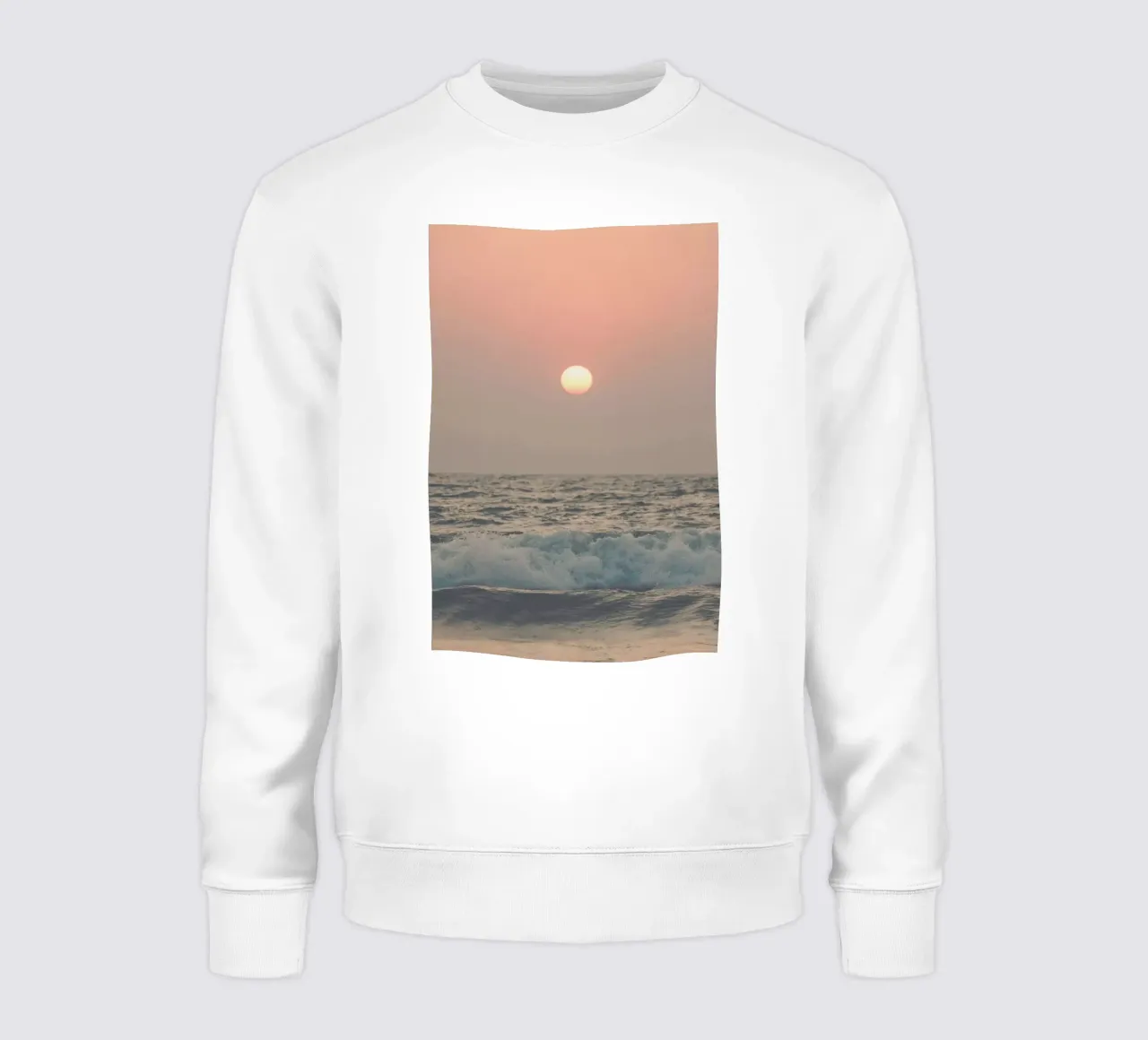 Pink Beach Sunset sweatshirt by Victoria Frost
