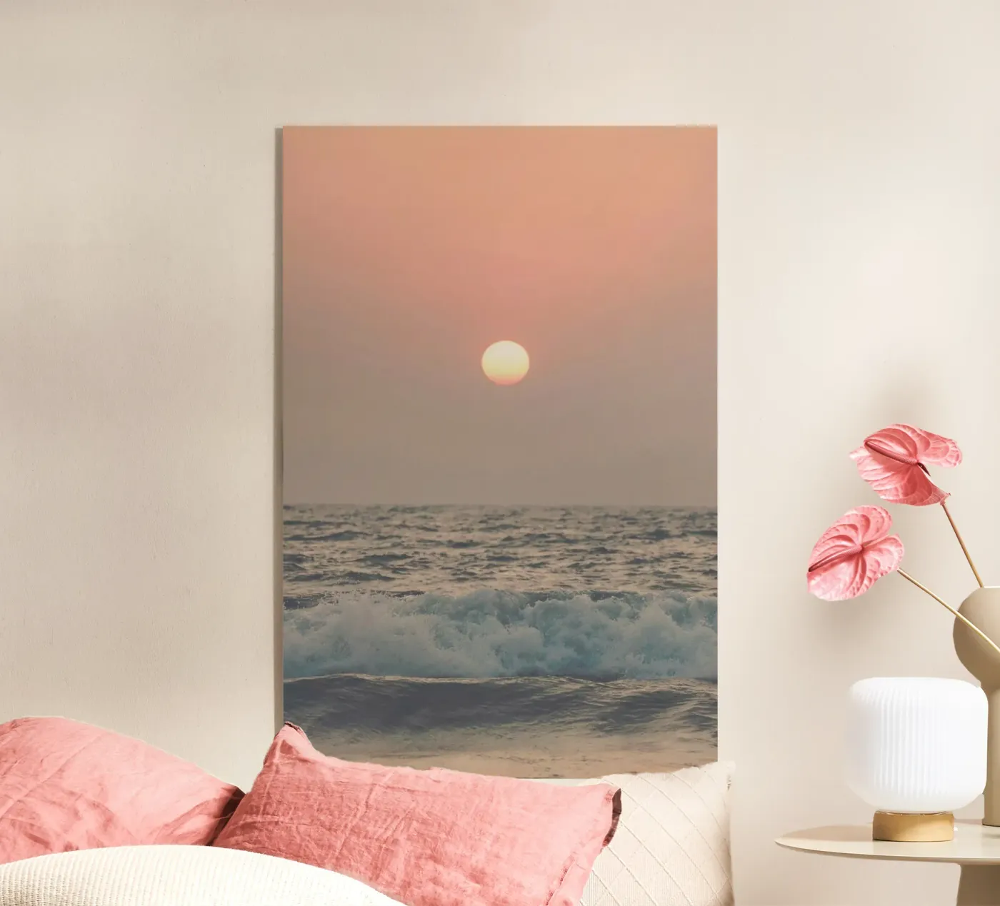 Pink Beach Sunset Acryl-Glas von Victoria Frost