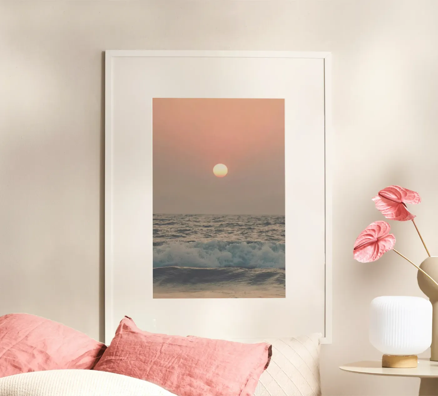 Pink Beach Sunset poster da Victoria Frost