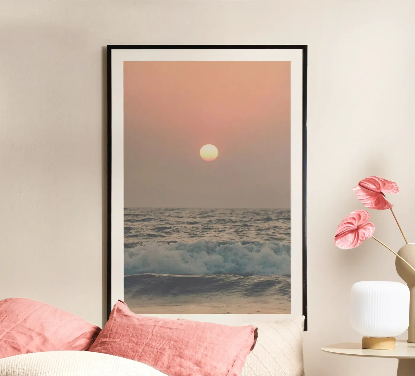Pink Beach Sunset poster da Victoria Frost