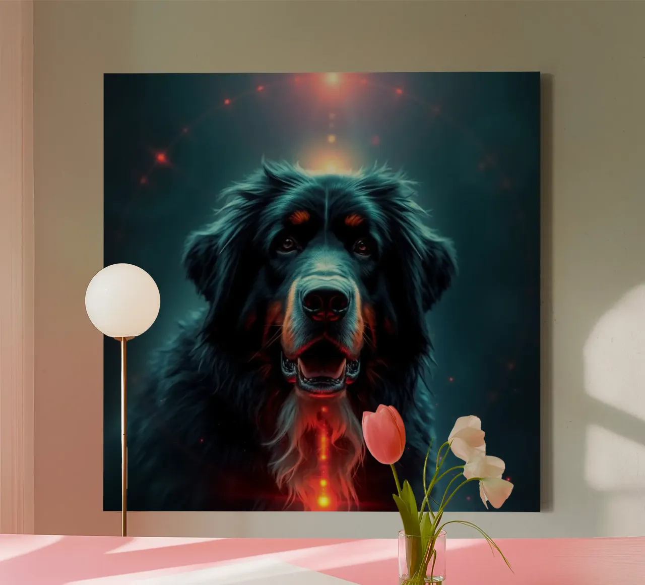 Beautiful Bernese Mountain Dog #13 canvas with Floater frame by Yumis.Beargang.and.Me
