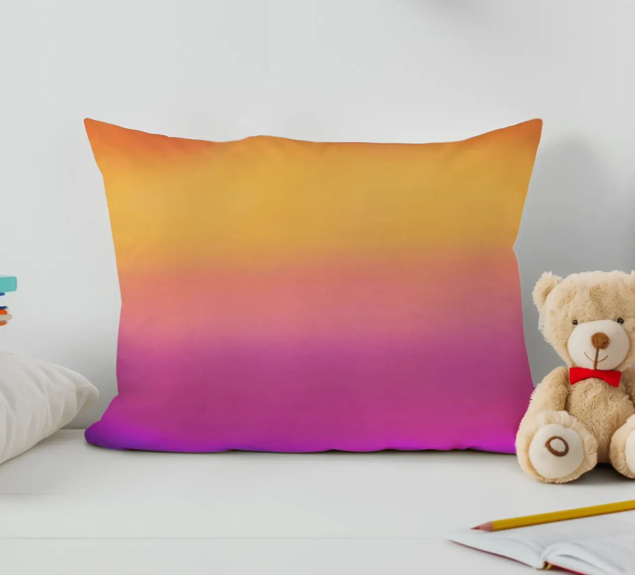 Metamorphosis - Gradient Pink Joy decorative cushion by Petra Lang