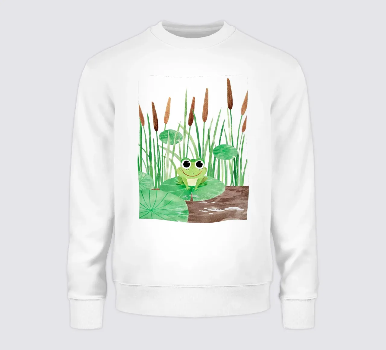 Una piccola rana molto felice felpa da BABY ART PRINTS