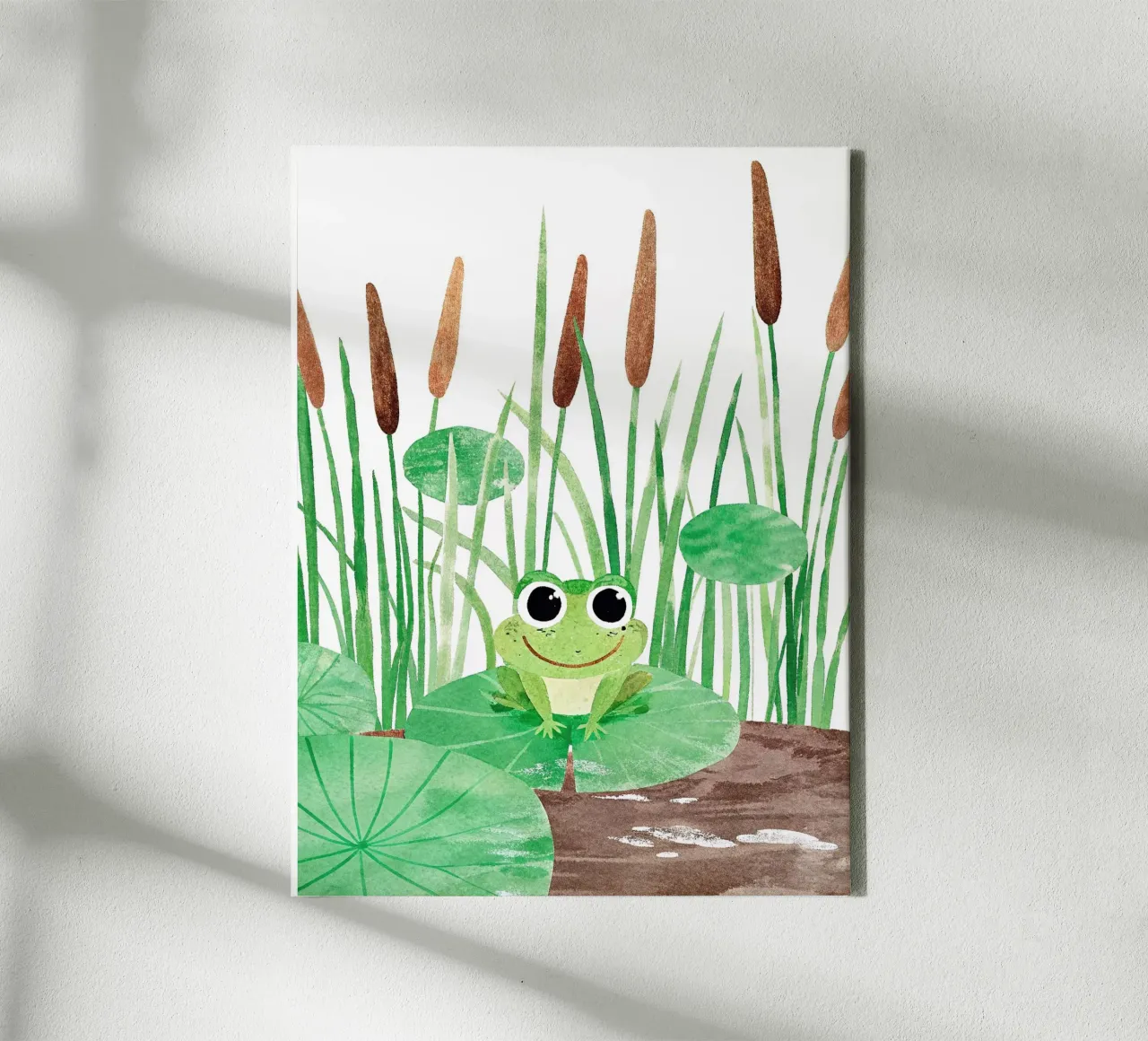 Una piccola rana molto felice tela con Cornice a cassetta da 🐹 BABY ART PRINTS