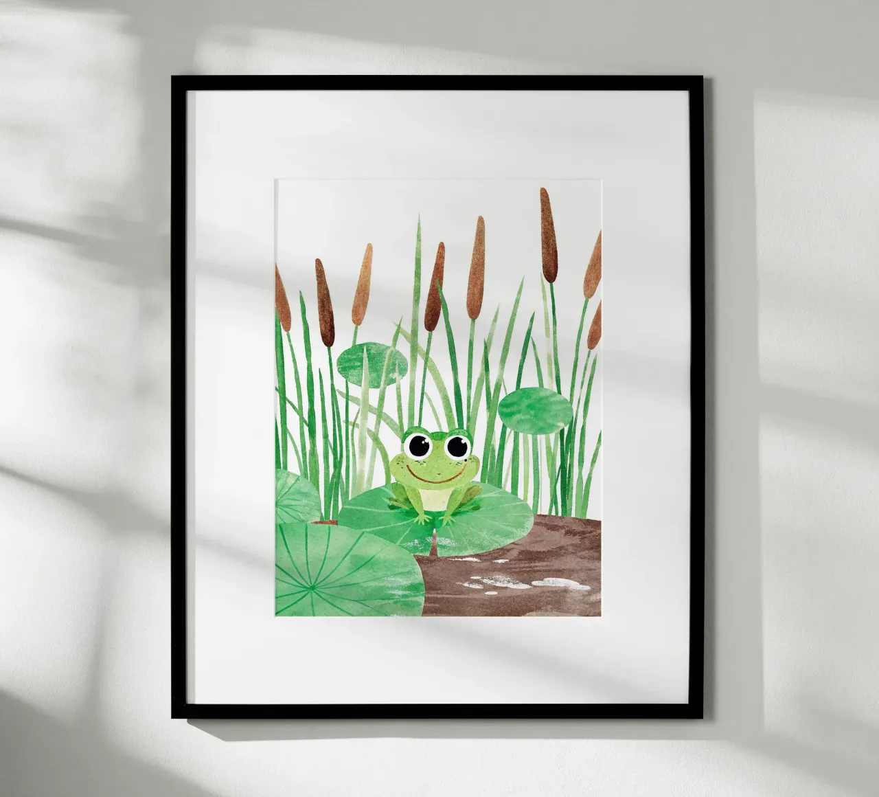 A very happy little frog hahnemühle by 🐹 BABY ART PRINTS