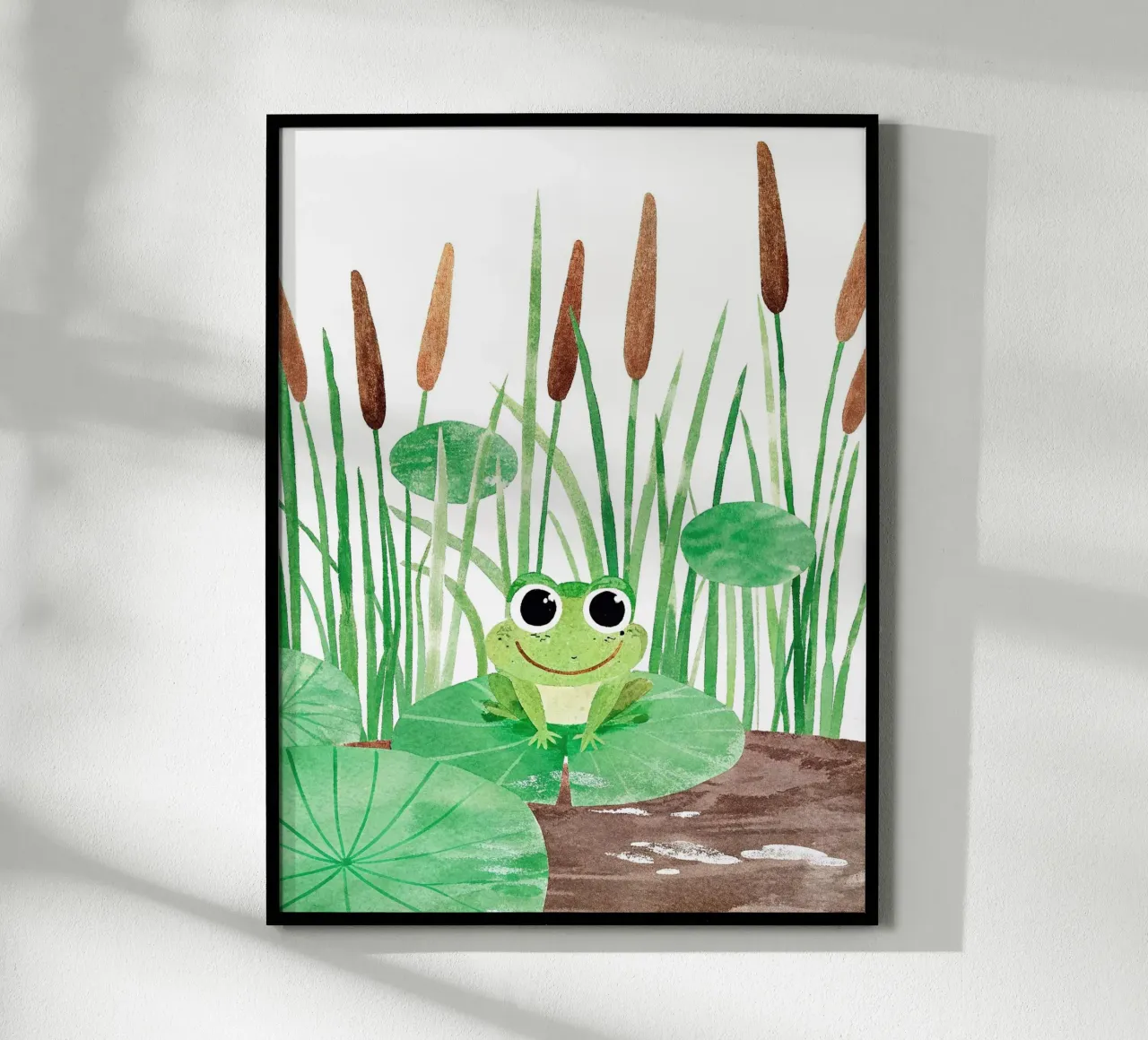 A very happy little frog hahnemühle by 🐹 BABY ART PRINTS