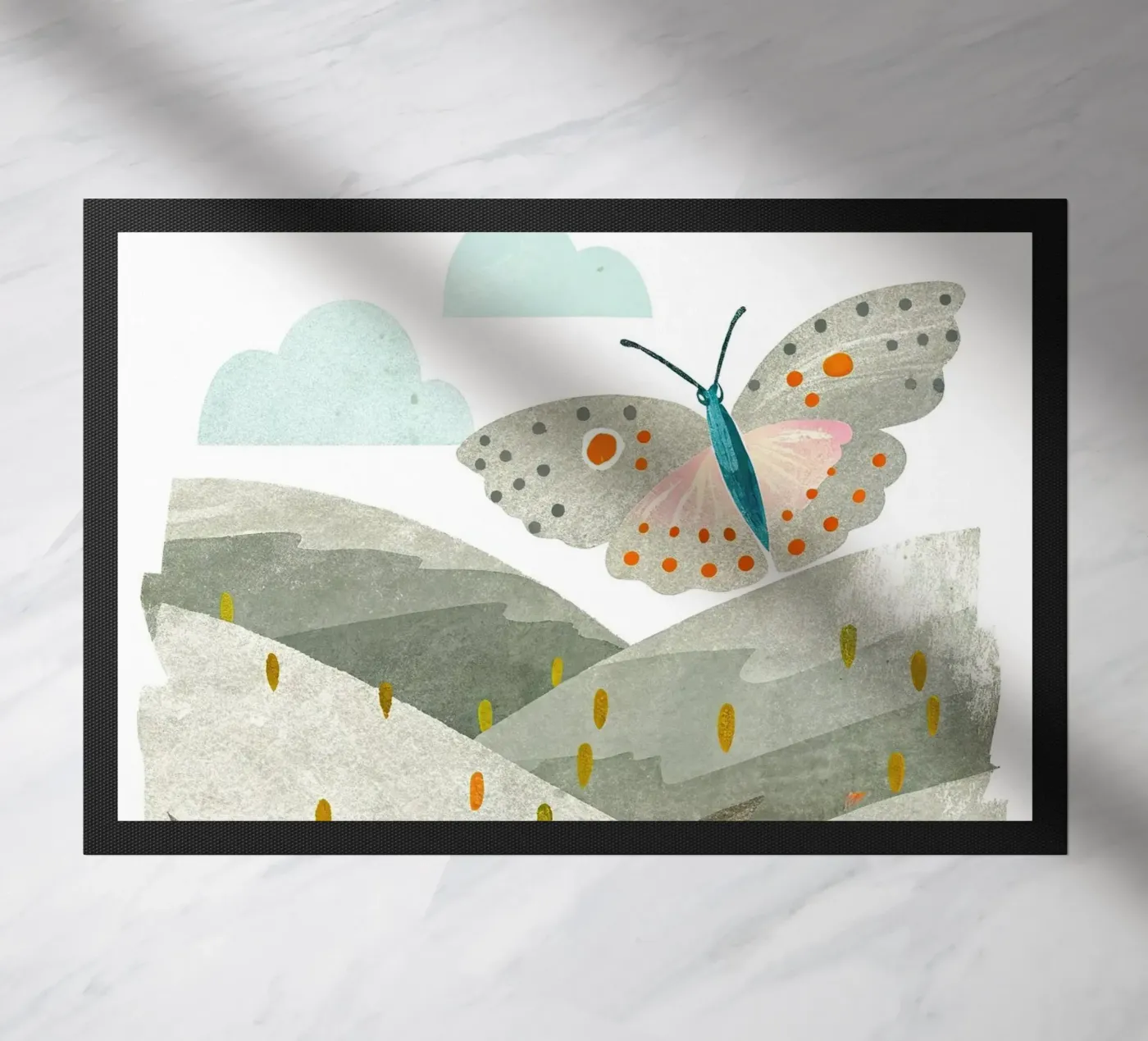 Vlinders deurmat van 🐹 BABY ART PRINTS