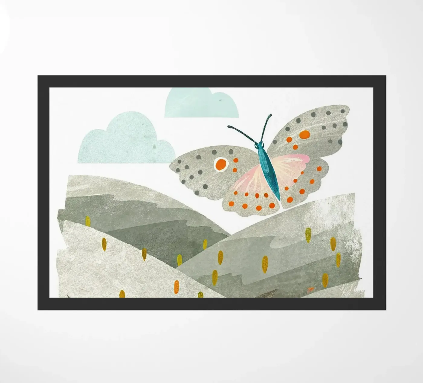 Vlinders deurmat van 🐹 BABY ART PRINTS