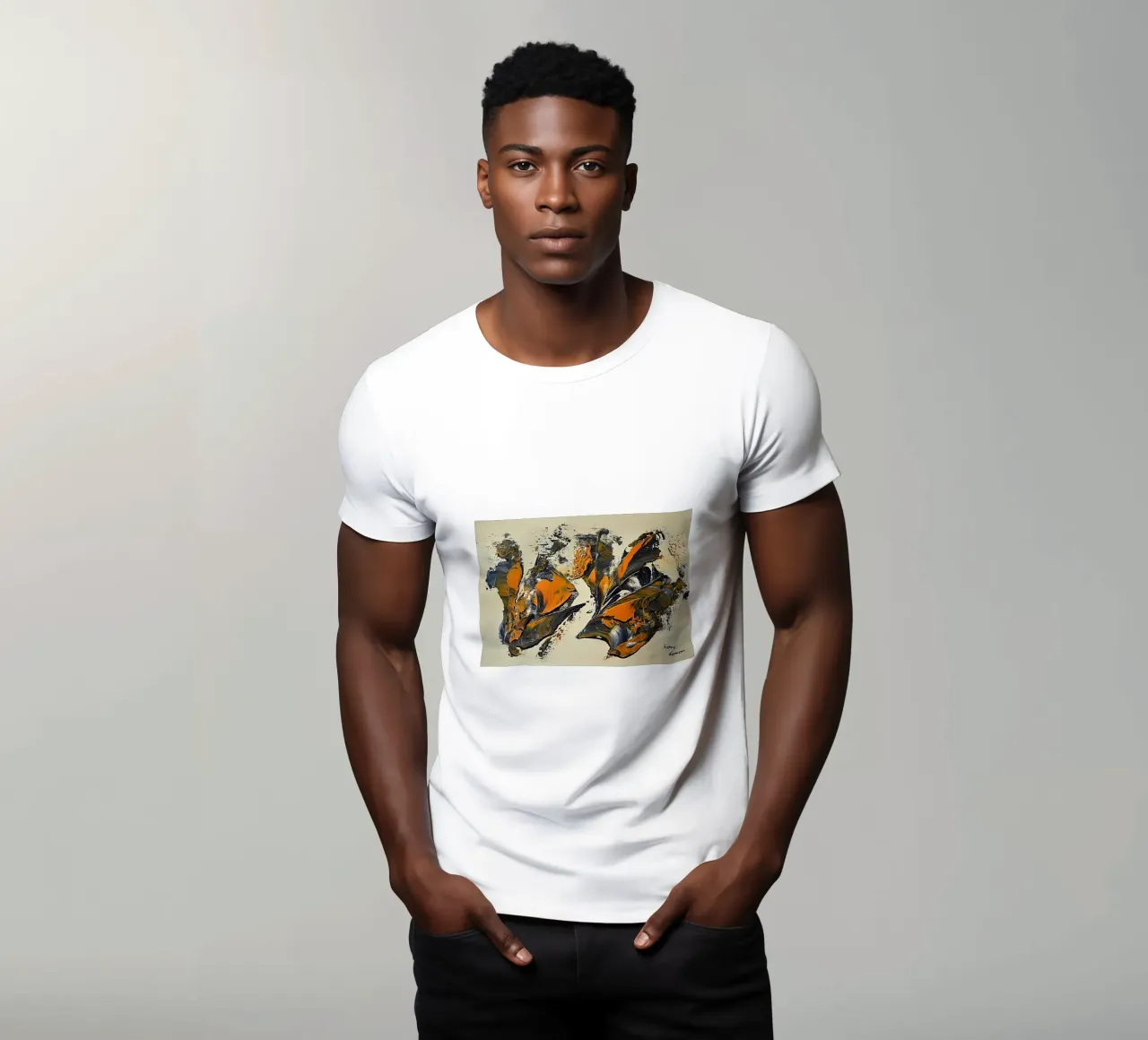 MESSAGE FROM THE HEART 23 camiseta de Thierry Vobmann Abstract painting