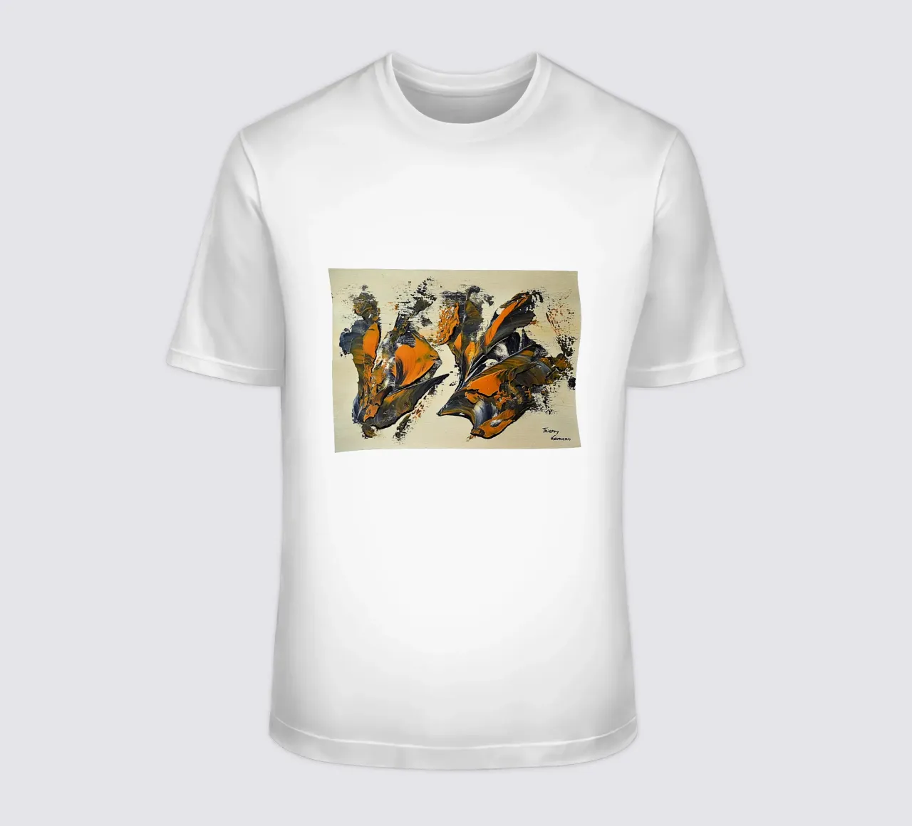 MESSAGE FROM THE HEART 23 T-Shirt von Thierry Vobmann Abstract painting