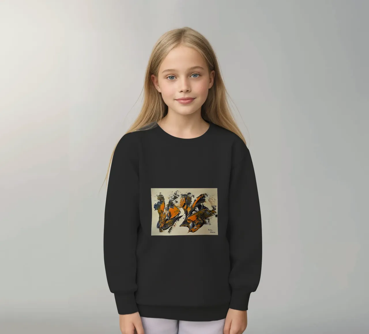 MESSAGE FROM THE HEART 23 felpa bambino da Thierry Vobmann Abstract painting