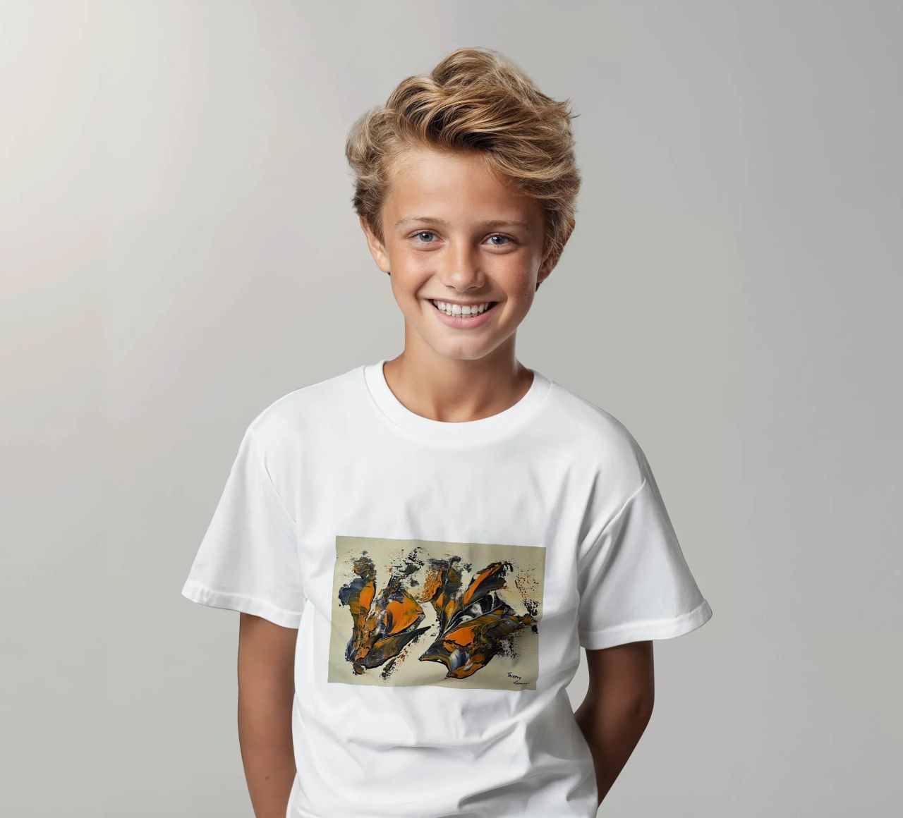 MESSAGE FROM THE HEART 23 t-shirt bambini da Thierry Vobmann Abstract painting