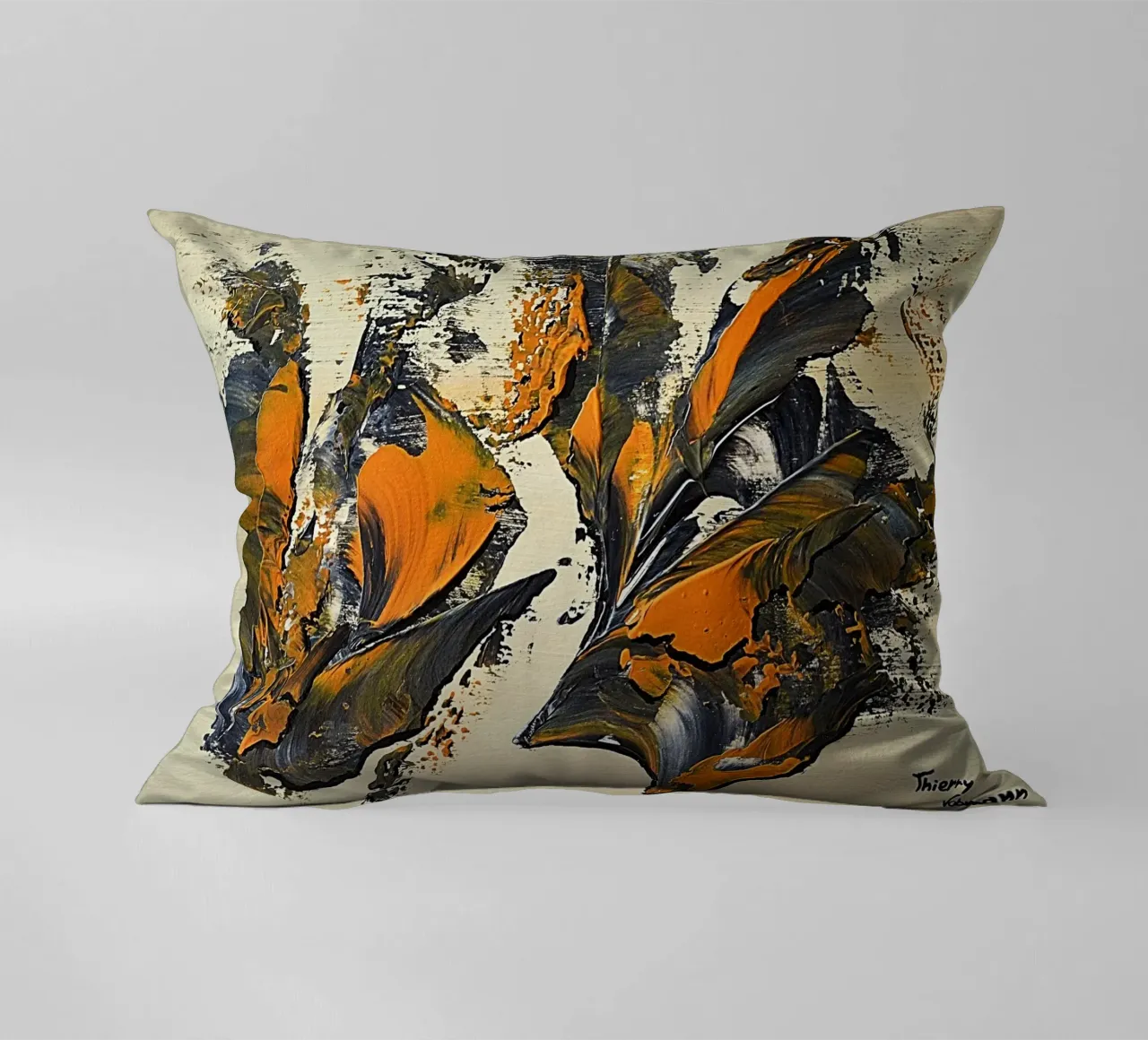 MESSAGE FROM THE HEART 23 cuscino da Thierry Vobmann Abstract painting