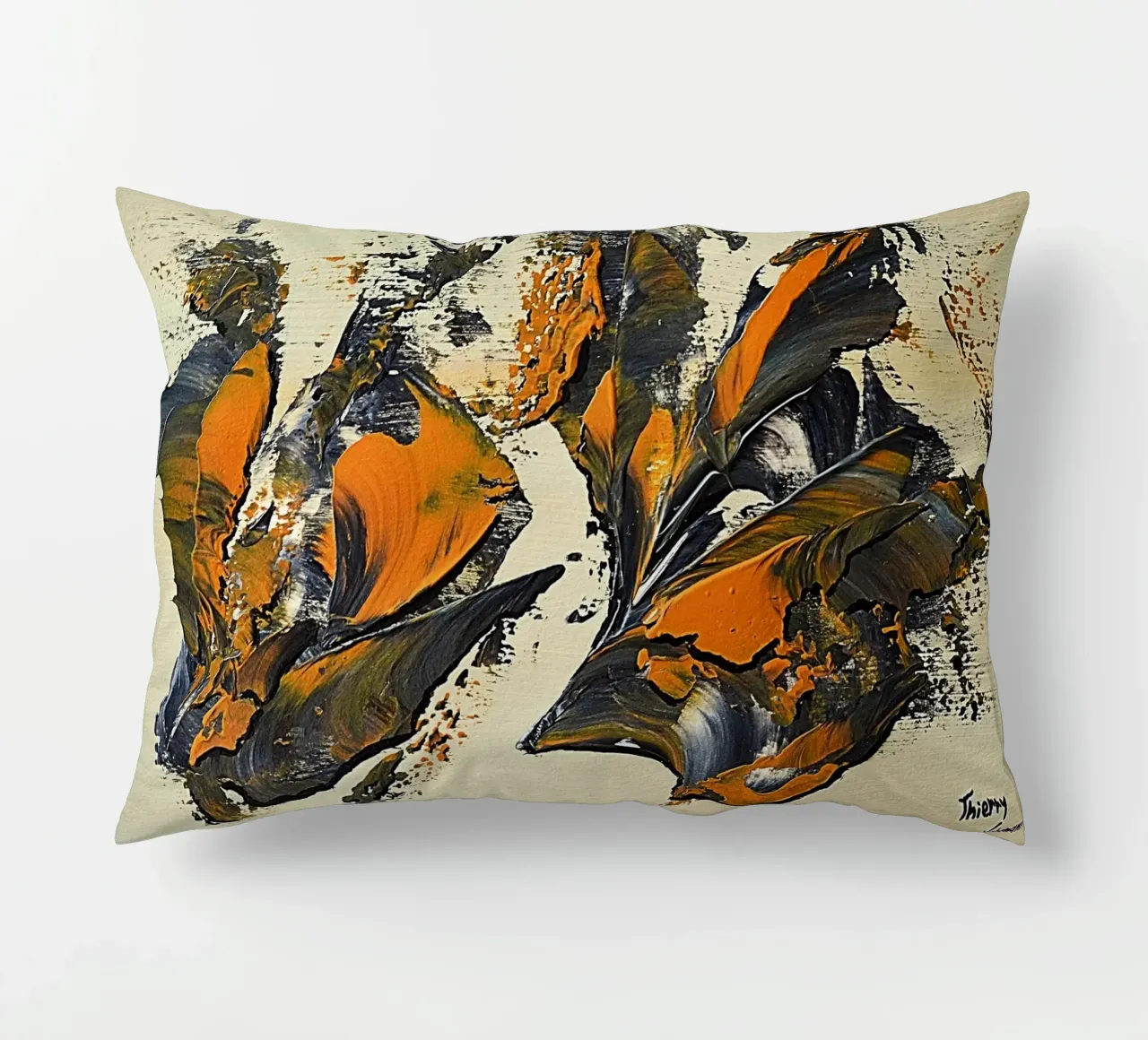 MESSAGE FROM THE HEART 23 cuscino da Thierry Vobmann Abstract painting