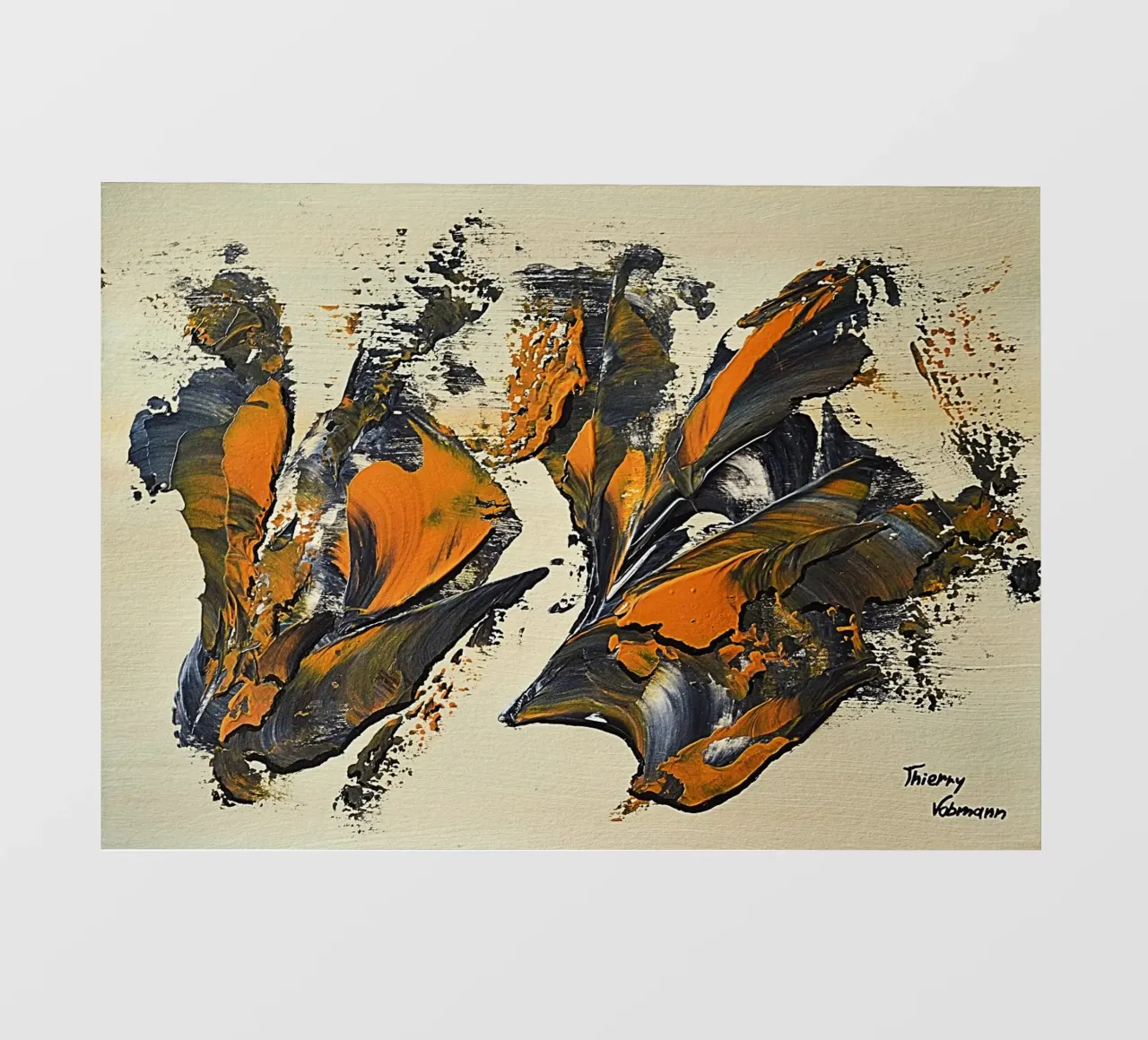 MESSAGE FROM THE HEART 23 telo in pvc da Thierry Vobmann Abstract painting