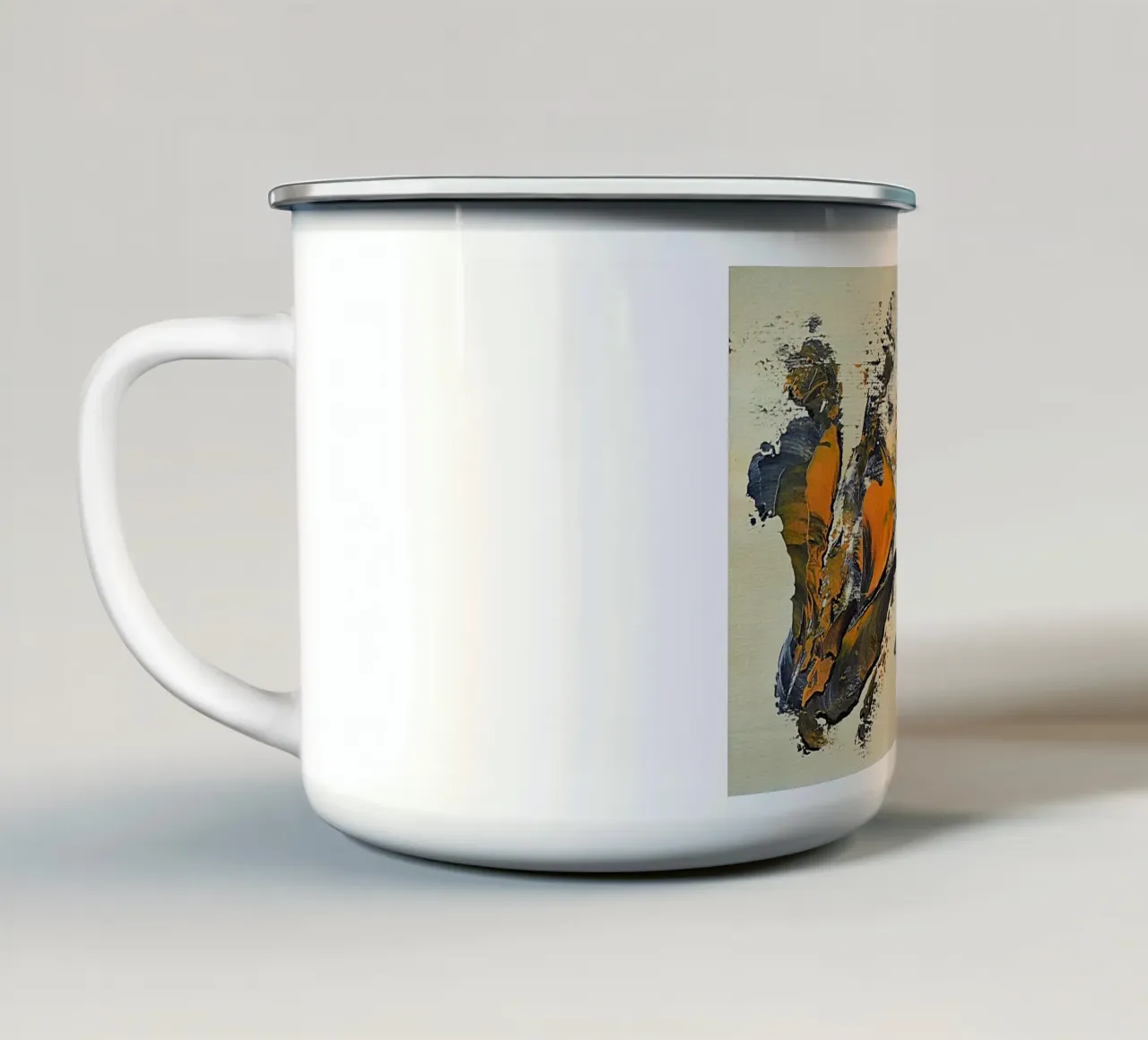 MESSAGE FROM THE HEART 23 taza de esmalte de Thierry Vobmann Abstract painting