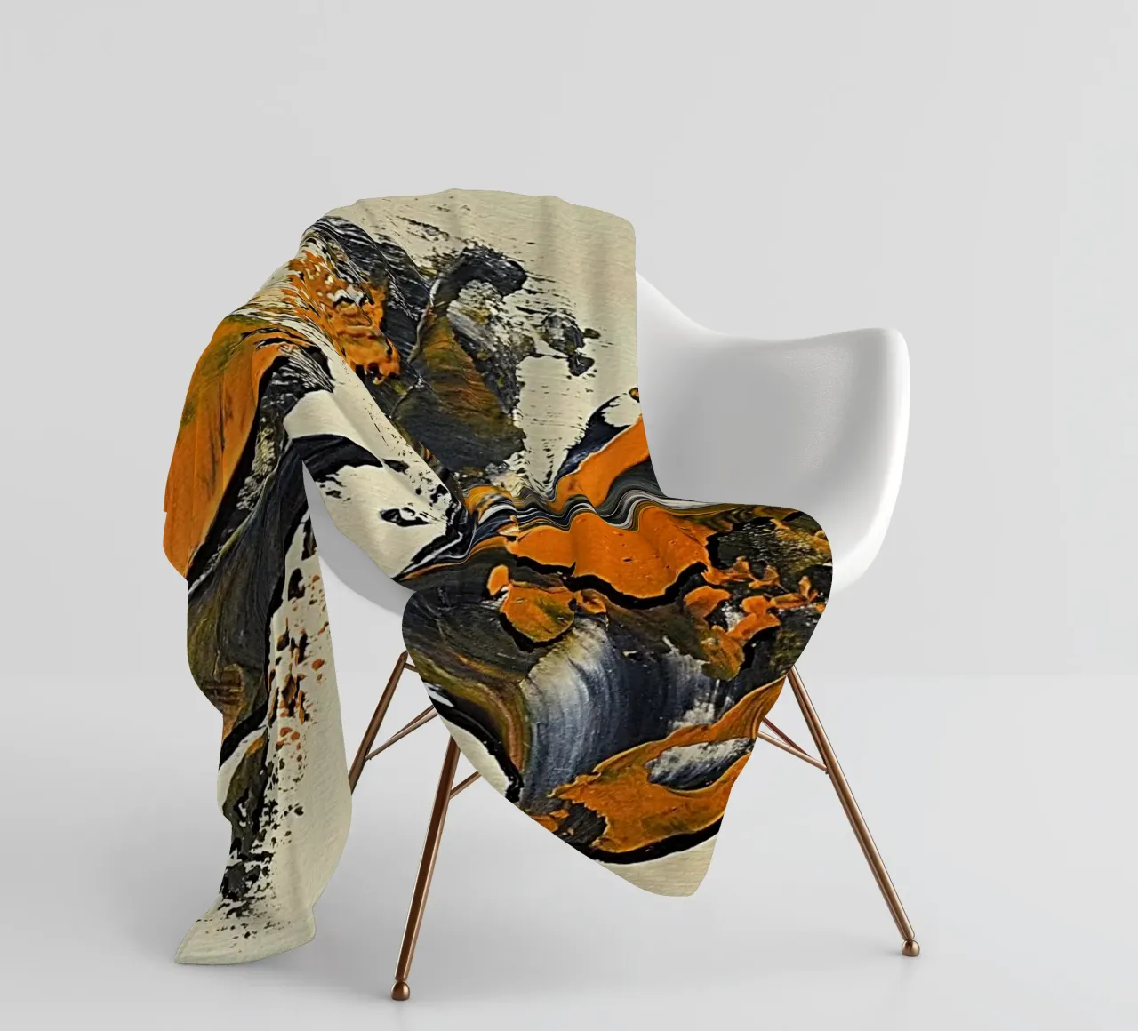 MESSAGE FROM THE HEART 23 coperta in pile da Thierry Vobmann Abstract painting