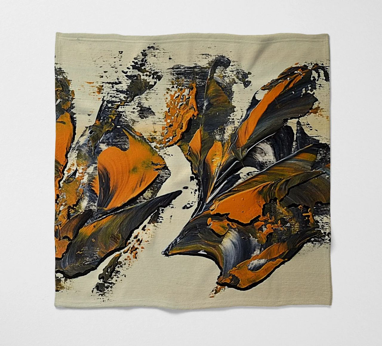 MESSAGE FROM THE HEART 23 coperta in pile da Thierry Vobmann Abstract painting